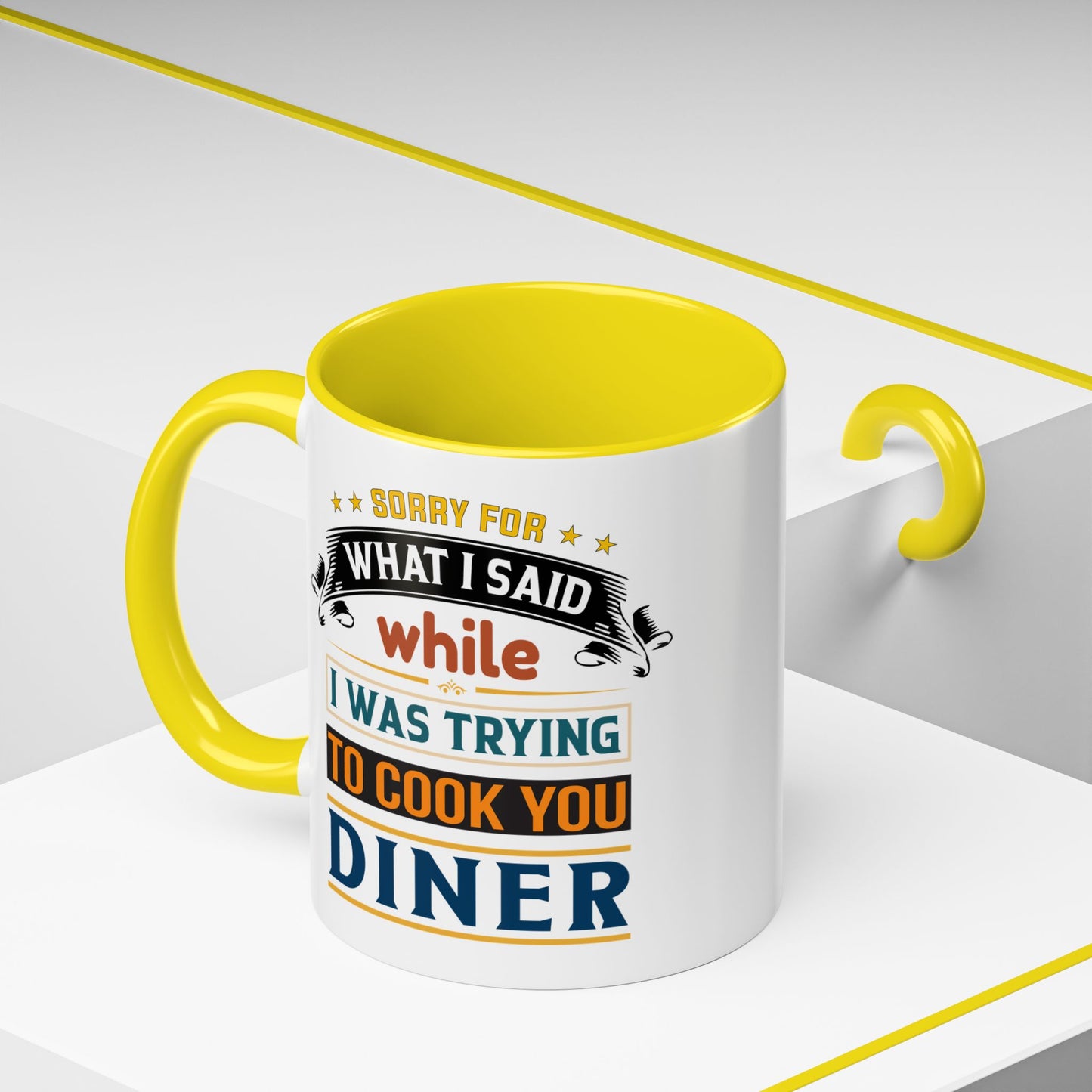 Mug Sorry For What I Said While I Tried to Cook You Dinner Funny Coffee Mug (11, 15oz) 0360007