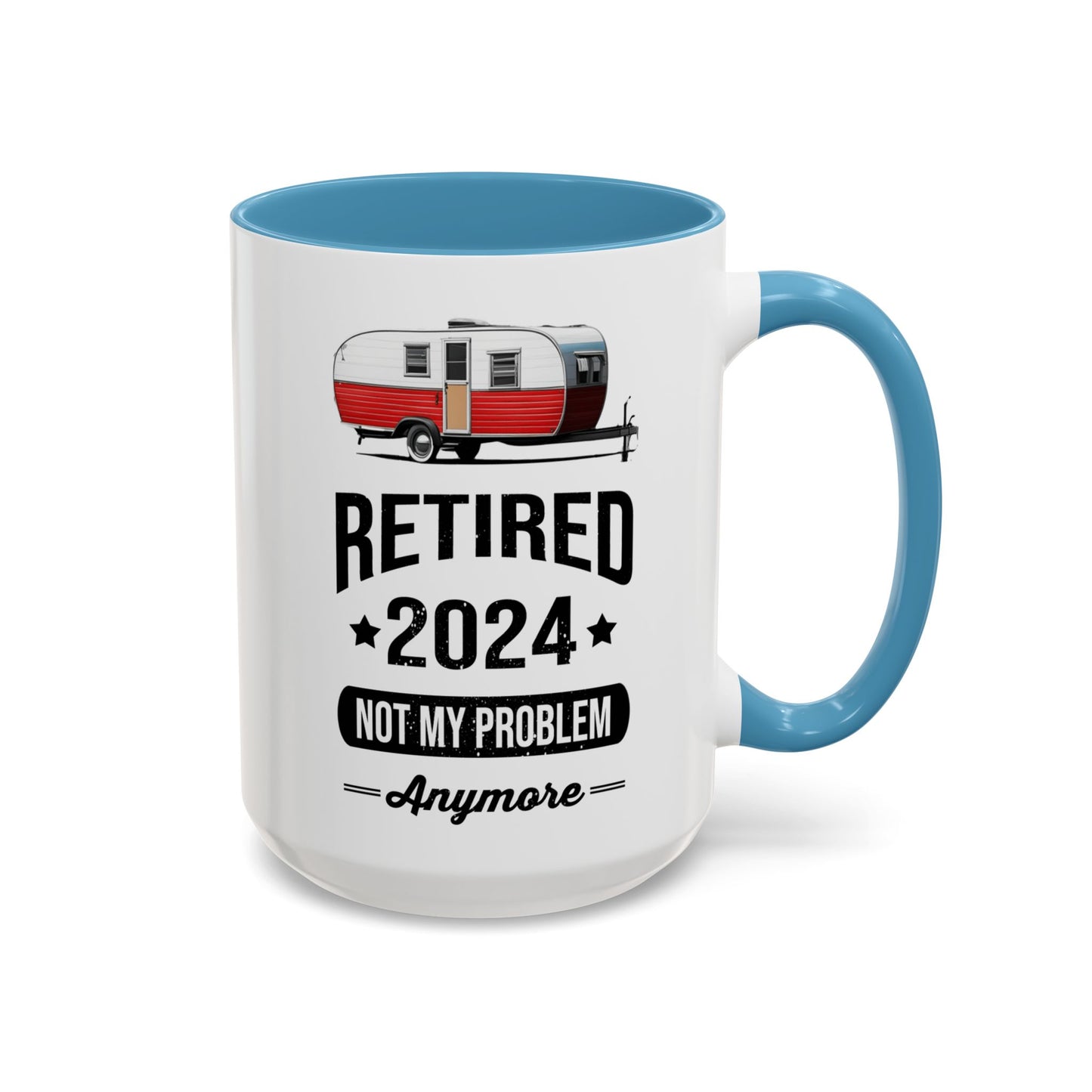 Retirement Mug - Retirement Camping - Coffee Mug - Funny Retirement Gift, Happy Retirement Mug, Fishing Retirement Gift A0037-02 Accent Coffee Mug (11, 15oz)