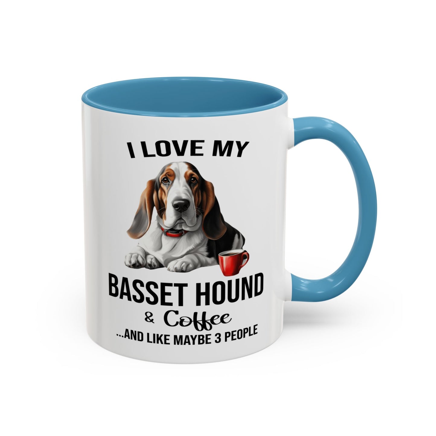 Basset Hound Lover Mug, Basset Hound Lover Gift, Coffee Mug, Basset Hound Mug, Basset Hound Gift, Basset Hound Owner, Coffee Cup A0023-005 Accent Coffee Mug (11, 15oz)