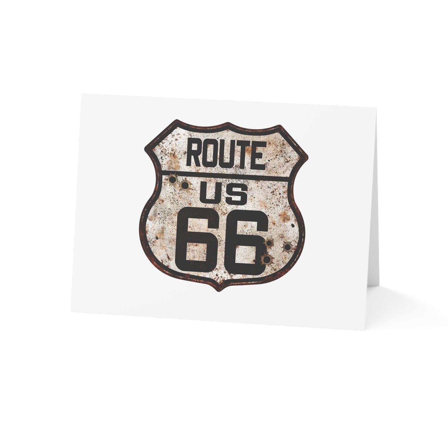 Vintage Route 66 Inspired Postcard Design - Set of Retro Horizontal Greeting Cards (1, 10, 30, and 50pcs)