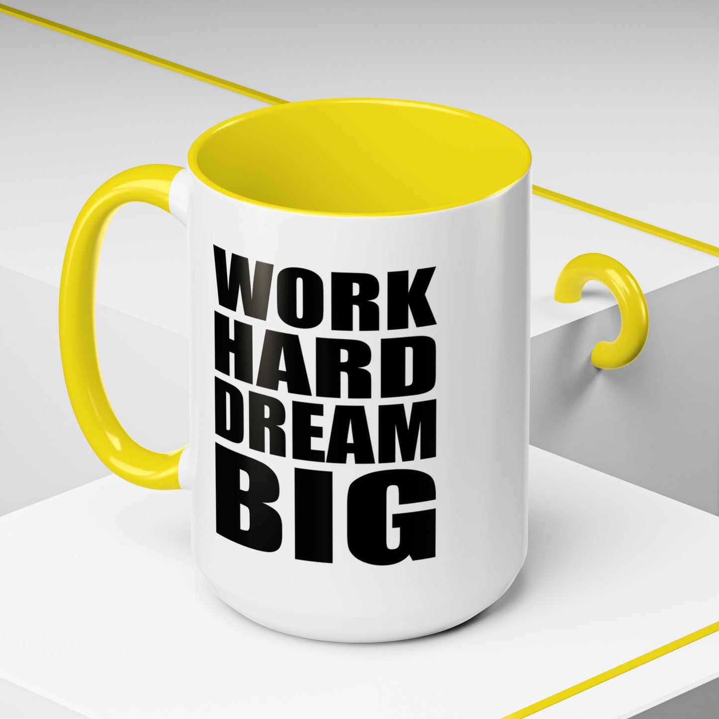 Work Hard Dream Big Mug, Entrepreneur Mug, Business Owner Mug, Business Gift, Business Mug, Motivational Mug, Entrepreneur Gift A0022-006A Accent Coffee Mug (11, 15oz)