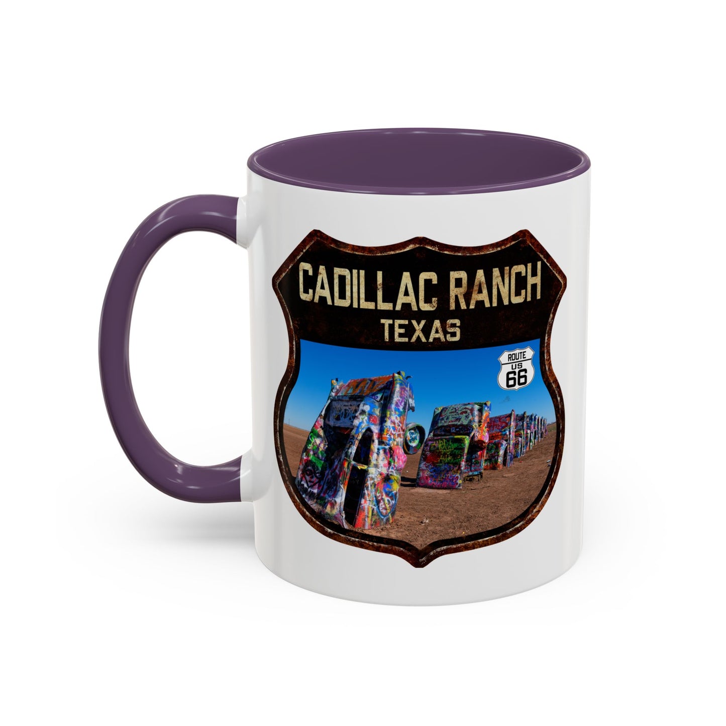 Mug Cadillac Ranch Route 66 Shield Texas 11oz