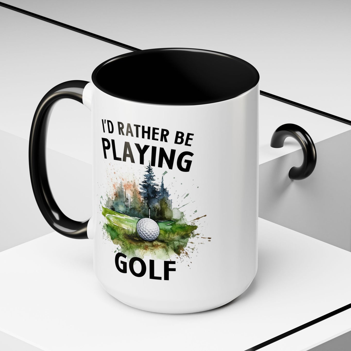 Funny Golf Mug - 11oz Ceramic Mug, I'd Rather Be Playing Golf Gift for Golfers 0190001