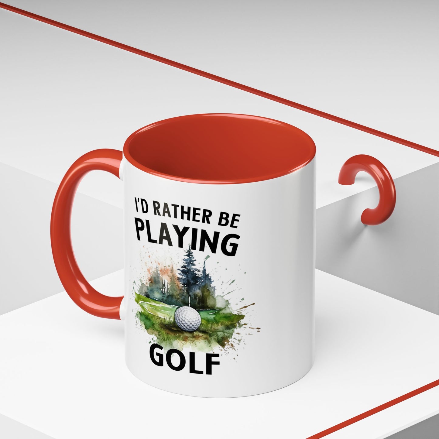 Funny Golf Mug - 11oz Ceramic Mug, I'd Rather Be Playing Golf Gift for Golfers 0190001