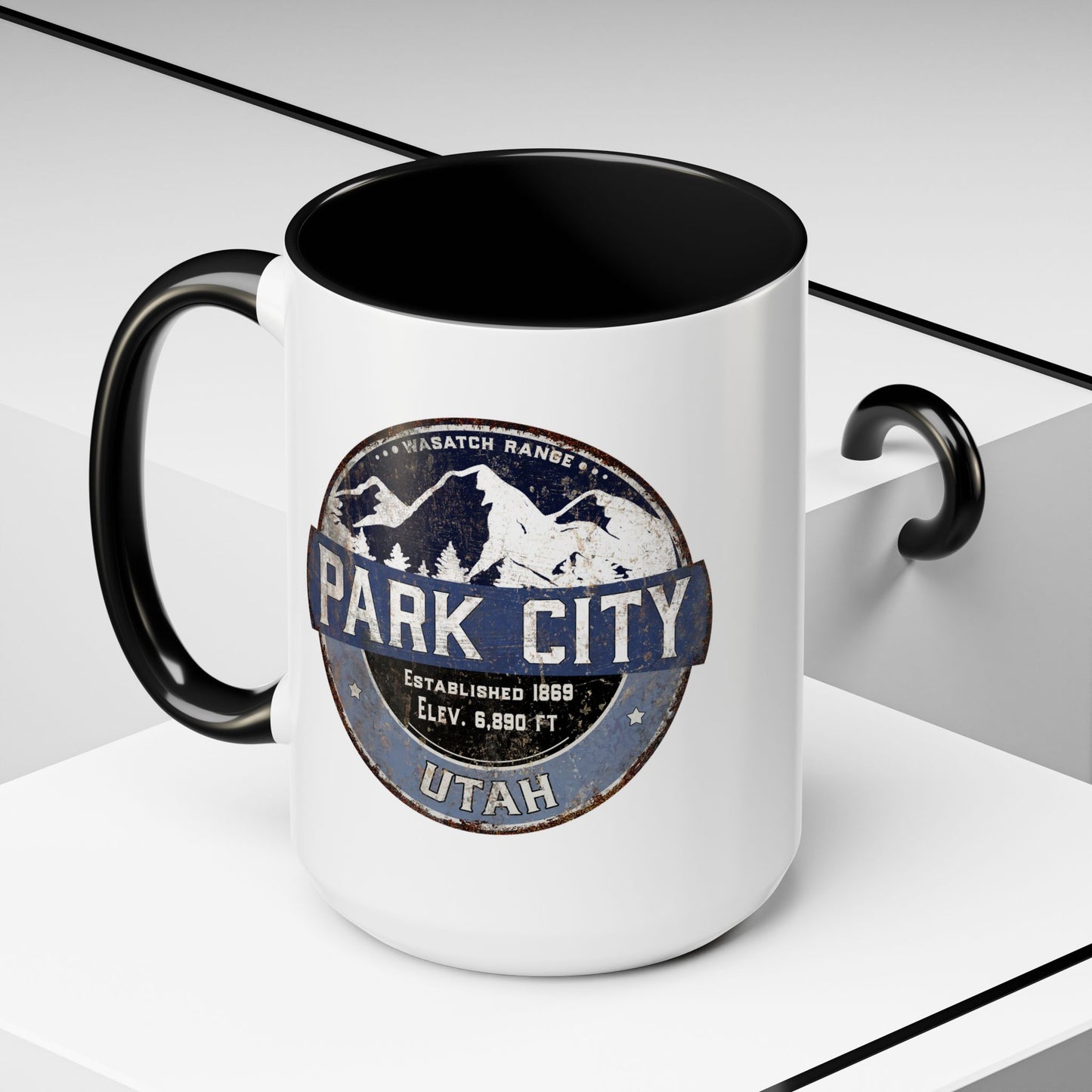 Ski Area Coffee Mug, Park City Winter Skiing Cup, Mountain Resort Gift, Snowboarding Lover Present, Ski Vacation Souvenir, Mountain