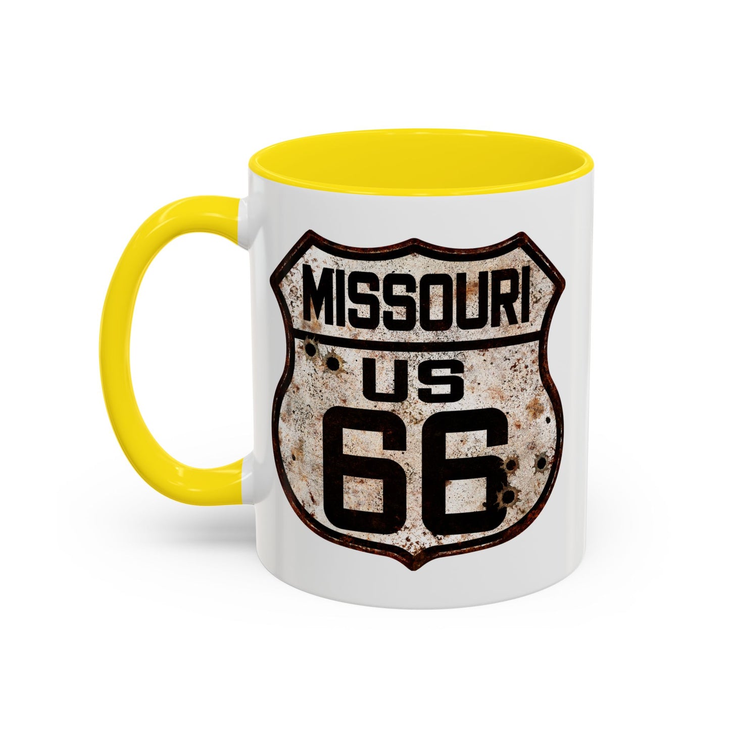 Mug Vintage Rusty Route 66 Highway Shield Missouri Route 66 Gift 11oz, 15oz