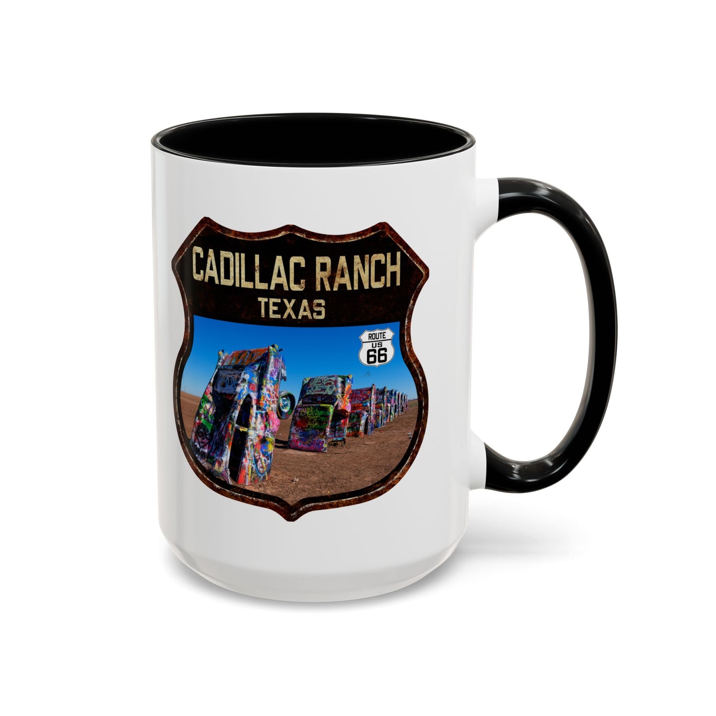 Mug Cadillac Ranch Route 66 Shield Texas 11oz