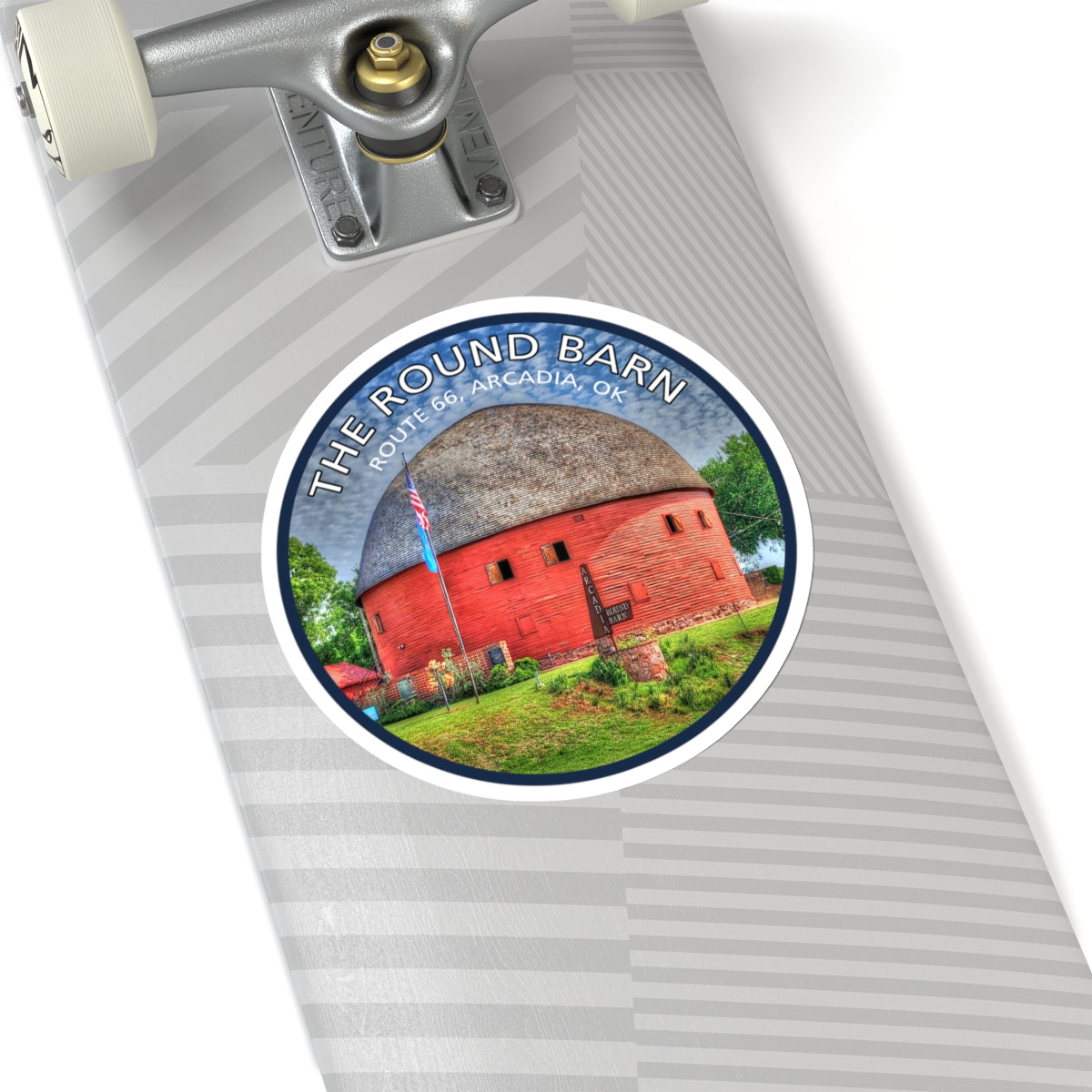 Sticker The Round Barn on Route 66 Arcadia Oklahoma Kiss-Cut Stickers