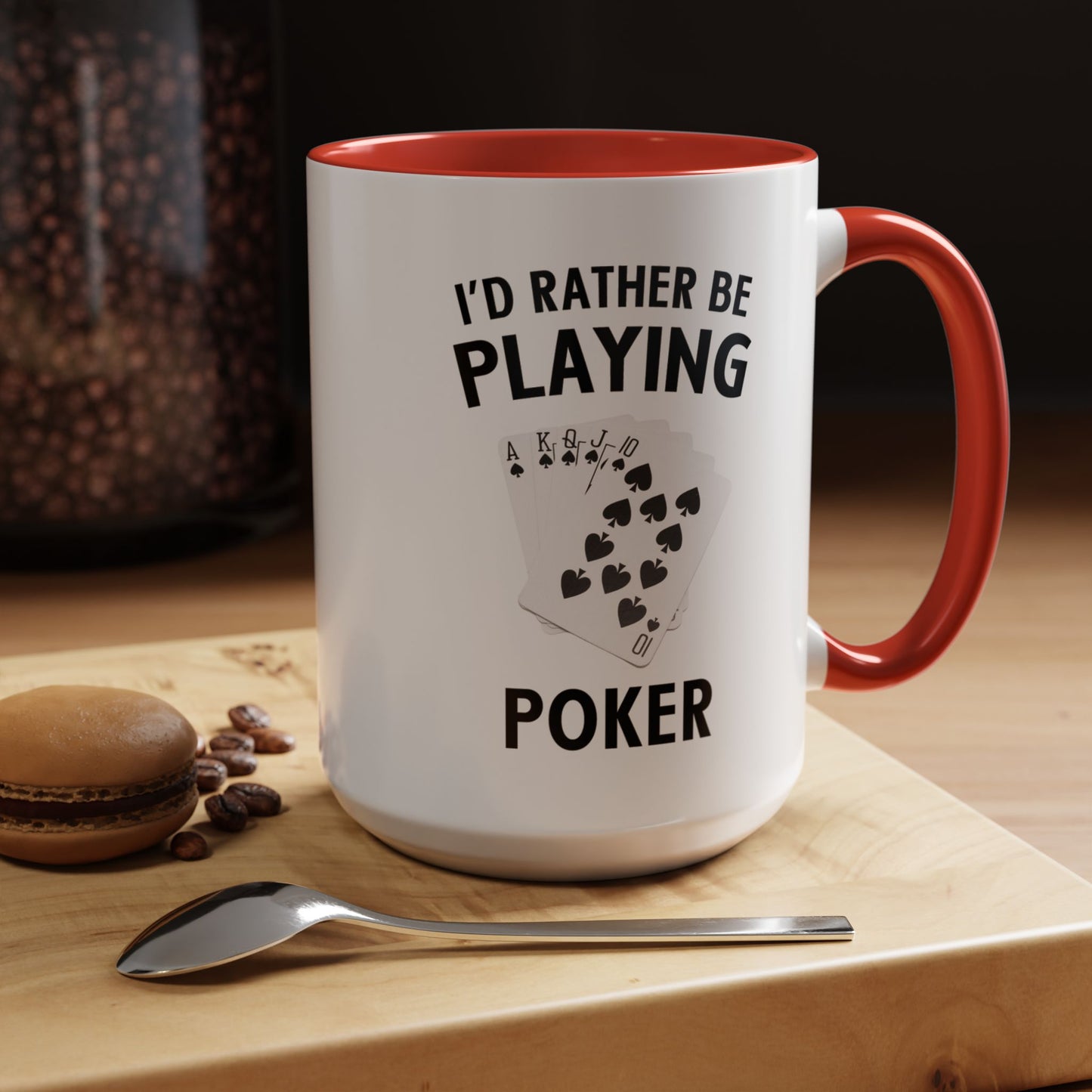 Funny Card Player Mug. Poker Mug. Card Player Gift. Poker Gift. Poker Player Coffee Mug. Poker Expert Mug. Poker Expert Gift Accent Coffee Mug (11, 15oz)