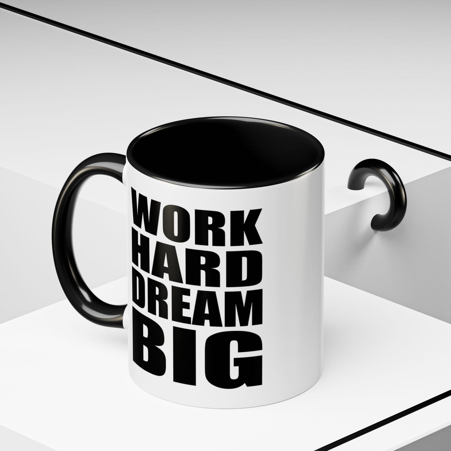 Work Hard Dream Big Mug, Entrepreneur Mug, Business Owner Mug, Business Gift, Business Mug, Motivational Mug, Entrepreneur Gift A0022-006A Accent Coffee Mug (11, 15oz)