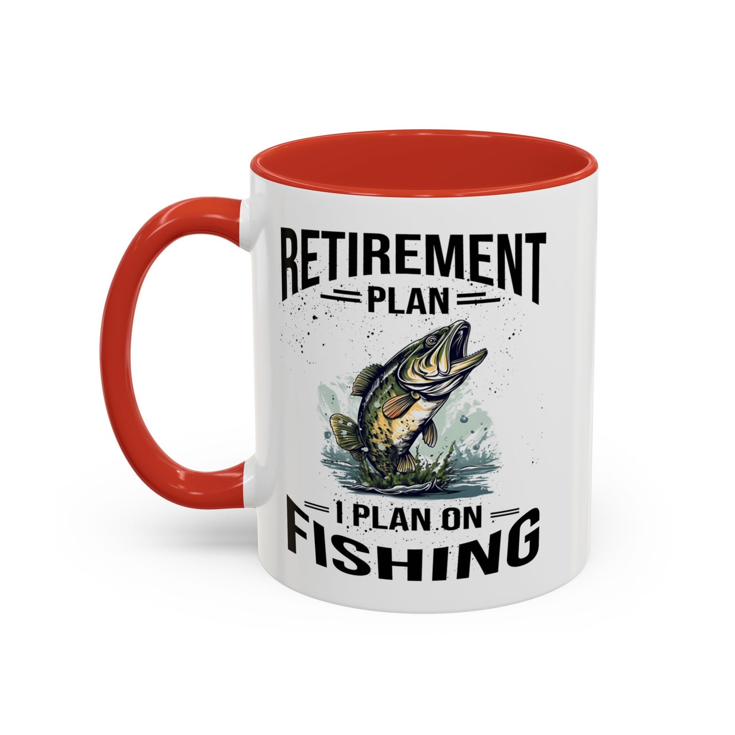 Retirement Mug - Retirement Plan Gone Fishing - Coffee Mug - Funny Retirement Gift, Happy Retirement Mug, Fishing Retirement Gift A0037-03 Accent Coffee Mug (11, 15oz)