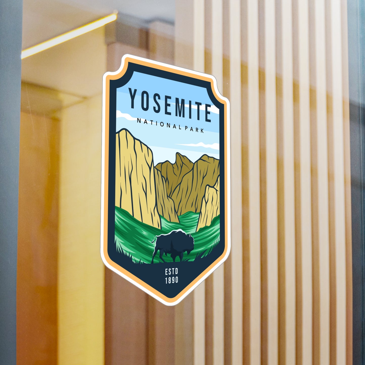 Yosemite National Park Sticker, National Park Stickers, Travel Stickers, Laptop Decal, Vinyl Sticker, Vinyl Decal, Floral Stickers