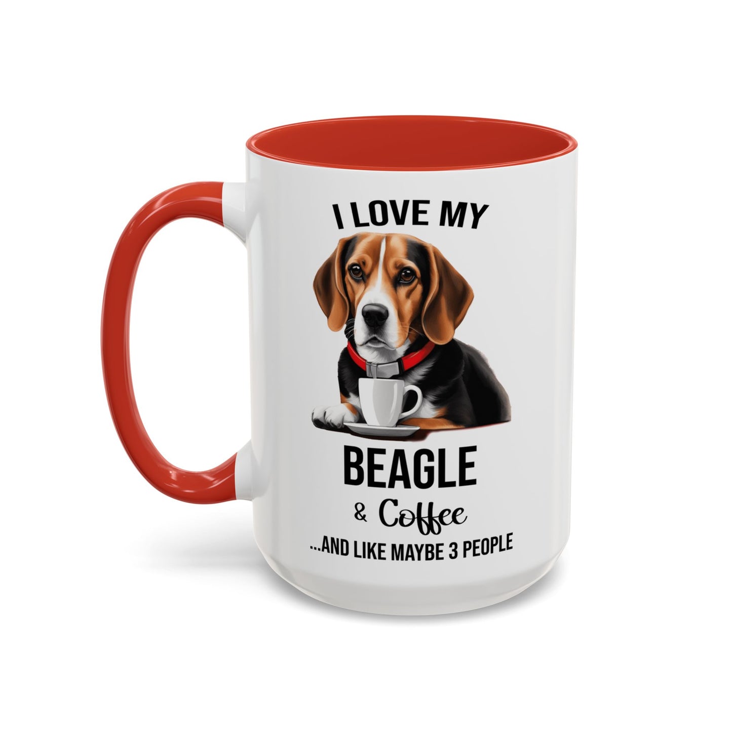 Beagle Lover Mug, Beagle Lover Gift, Coffee Mug, Beagle Mug, Beagle Gift, Beagle Owner Mug Beagle Owner Gift, Dog Mug A0023 Accent Coffee Mug (11, 15oz)