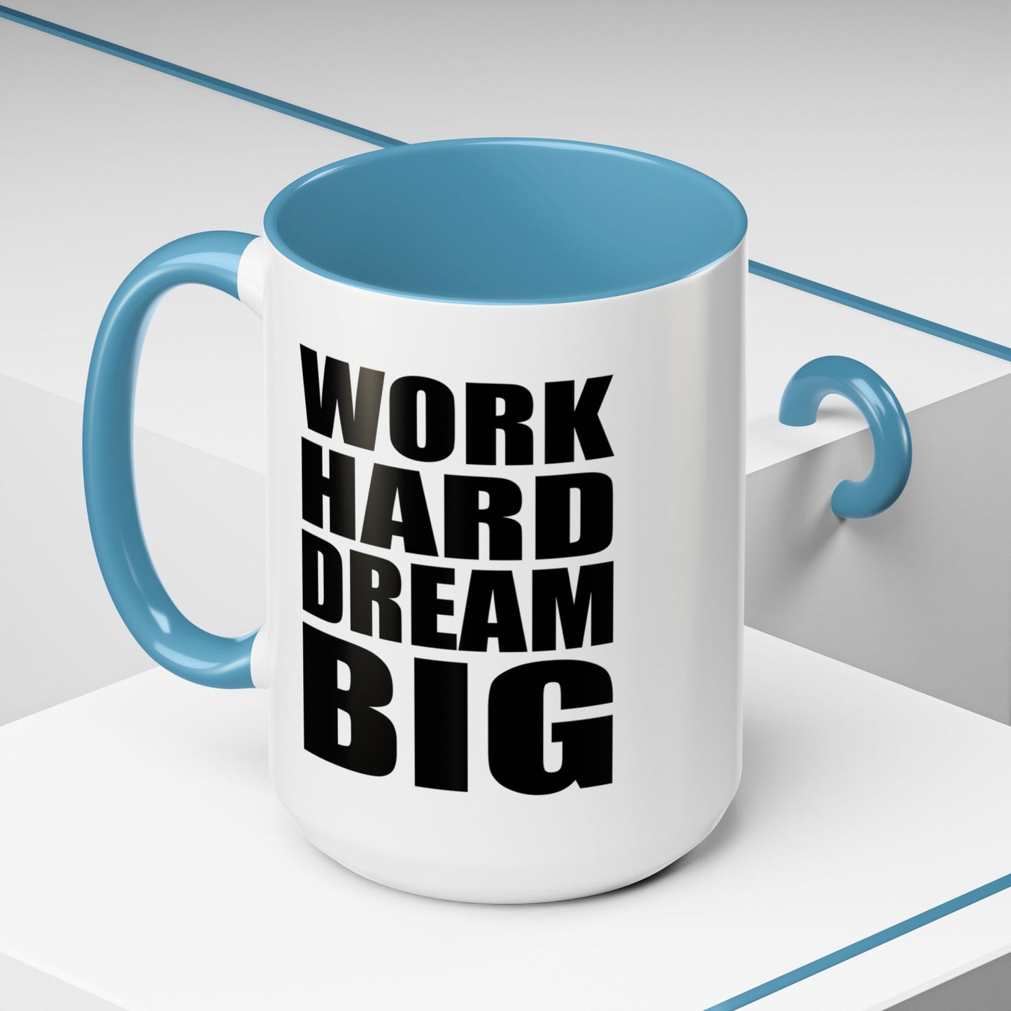 Work Hard Dream Big Mug, Entrepreneur Mug, Business Owner Mug, Business Gift, Business Mug, Motivational Mug, Entrepreneur Gift A0022-006A Accent Coffee Mug (11, 15oz)