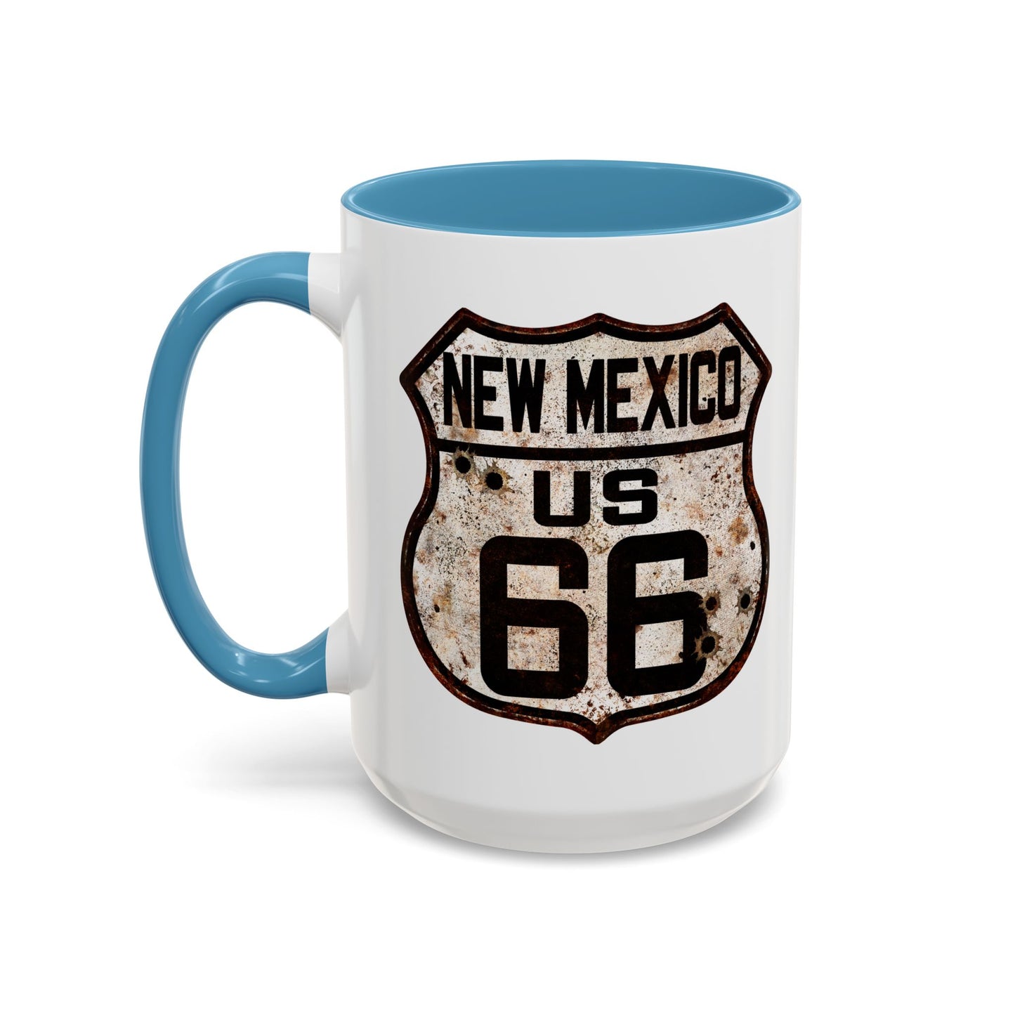 Mug Vintage Rusty Route 66 Highway Shield New Mexico Route 66 Gift 11oz, 15oz