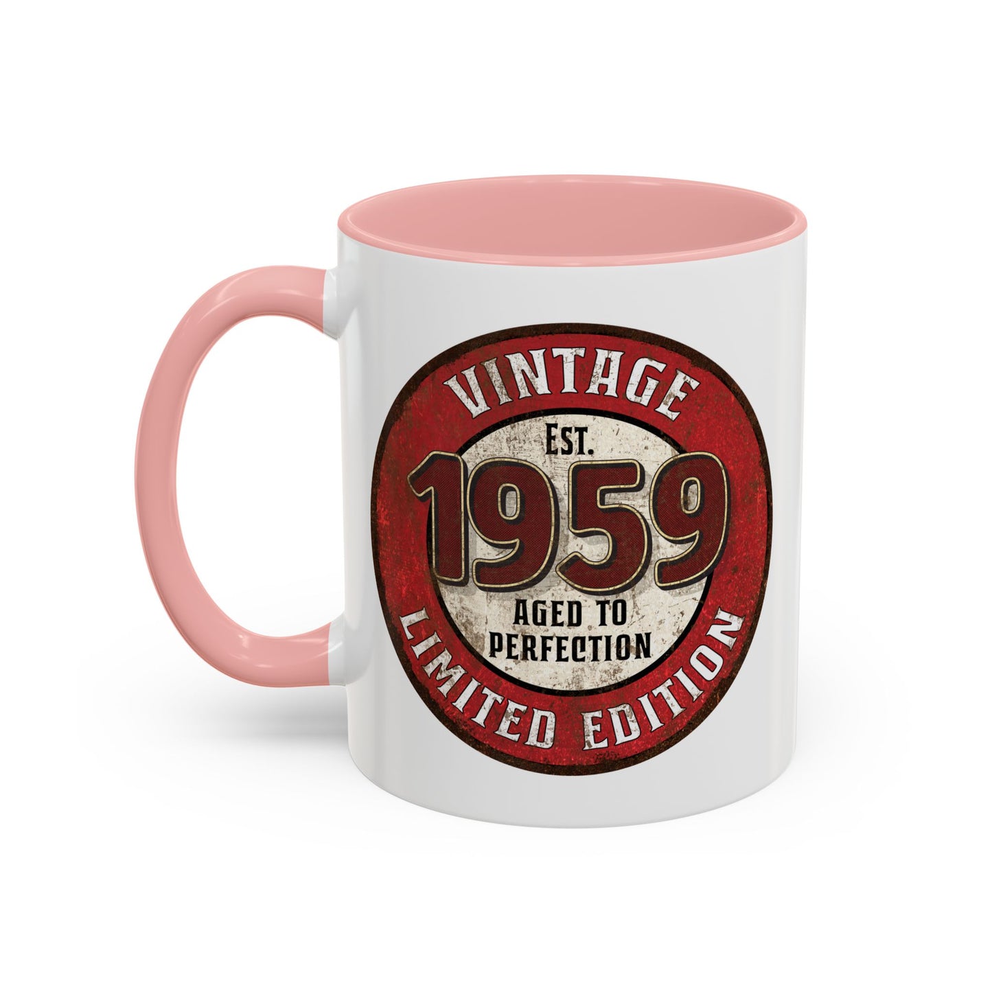 Vintage 1959 Birthday Mug, Aged to Perfection Limited Qty Coffee Cup - Gift Idea, Memories, Special Occasion, Collector's Item, Unique