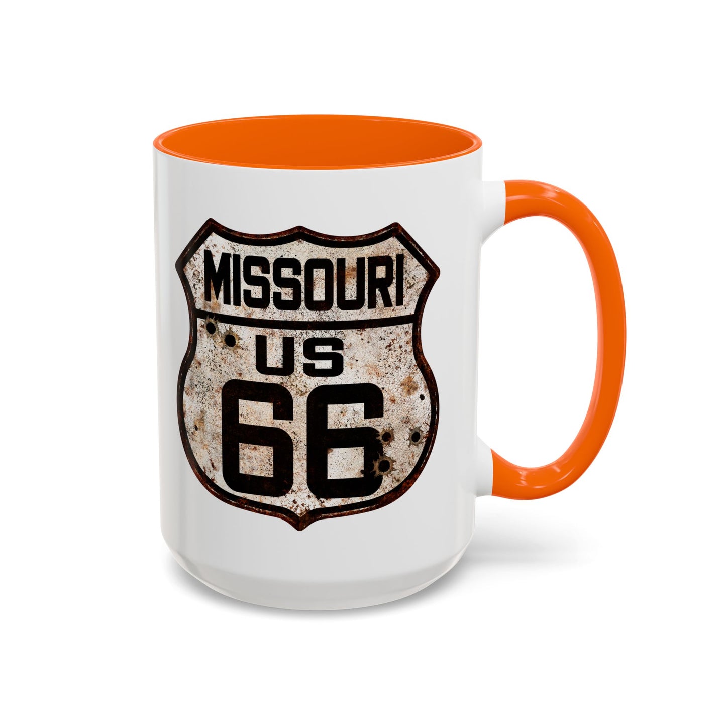 Mug Vintage Rusty Route 66 Highway Shield Missouri Route 66 Gift 11oz, 15oz