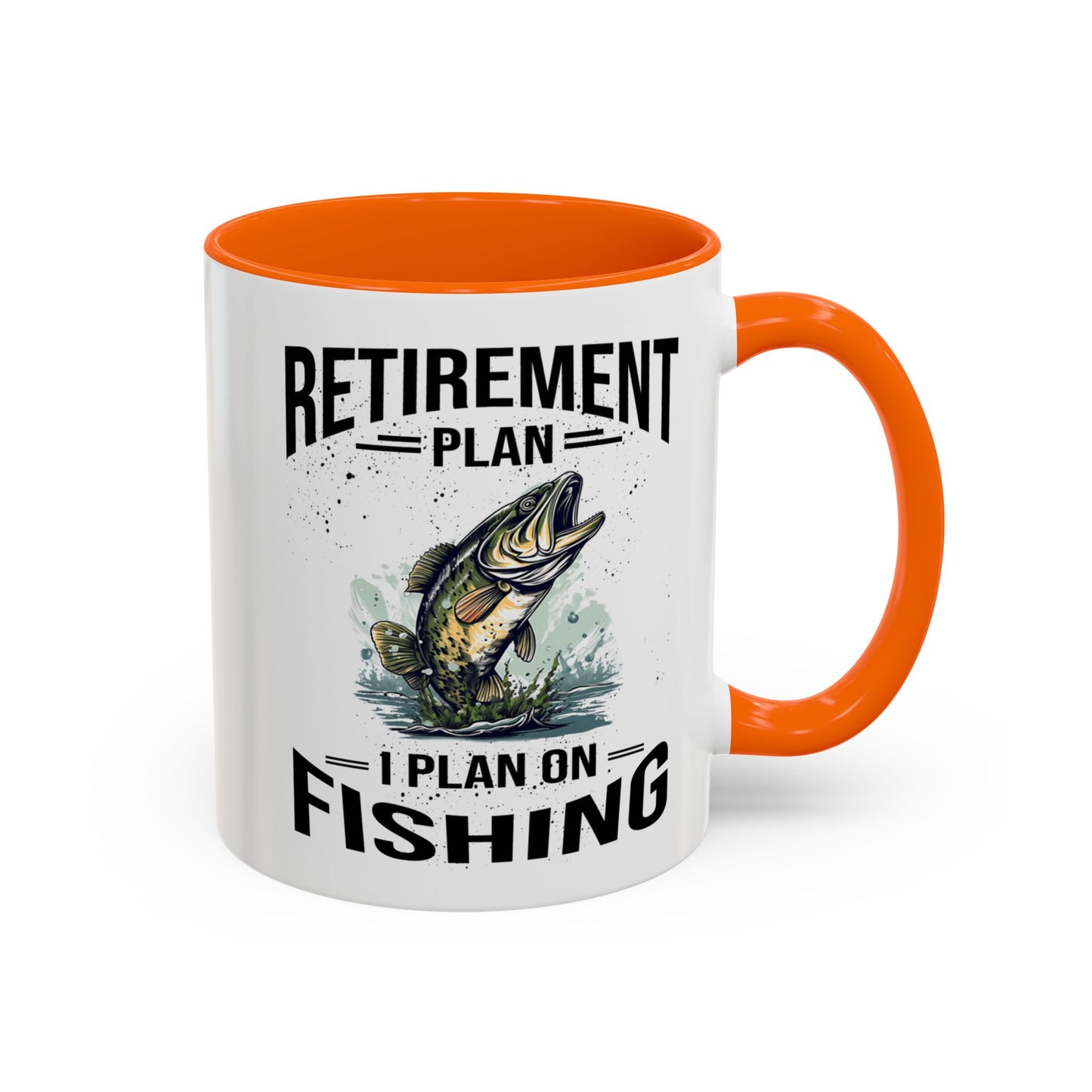 Retirement Mug - Retirement Plan Gone Fishing - Coffee Mug - Funny Retirement Gift, Happy Retirement Mug, Fishing Retirement Gift A0037-03 Accent Coffee Mug (11, 15oz)