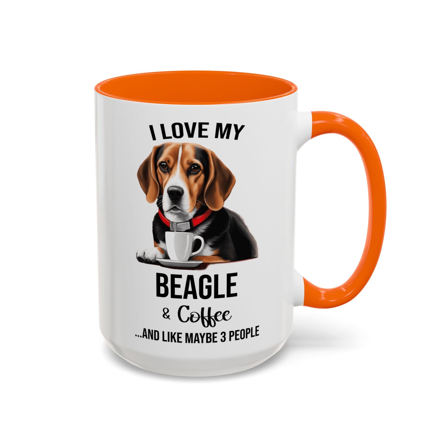 Beagle Lover Mug, Beagle Lover Gift, Coffee Mug, Beagle Mug, Beagle Gift, Beagle Owner Mug Beagle Owner Gift, Dog Mug A0023 Accent Coffee Mug (11, 15oz)