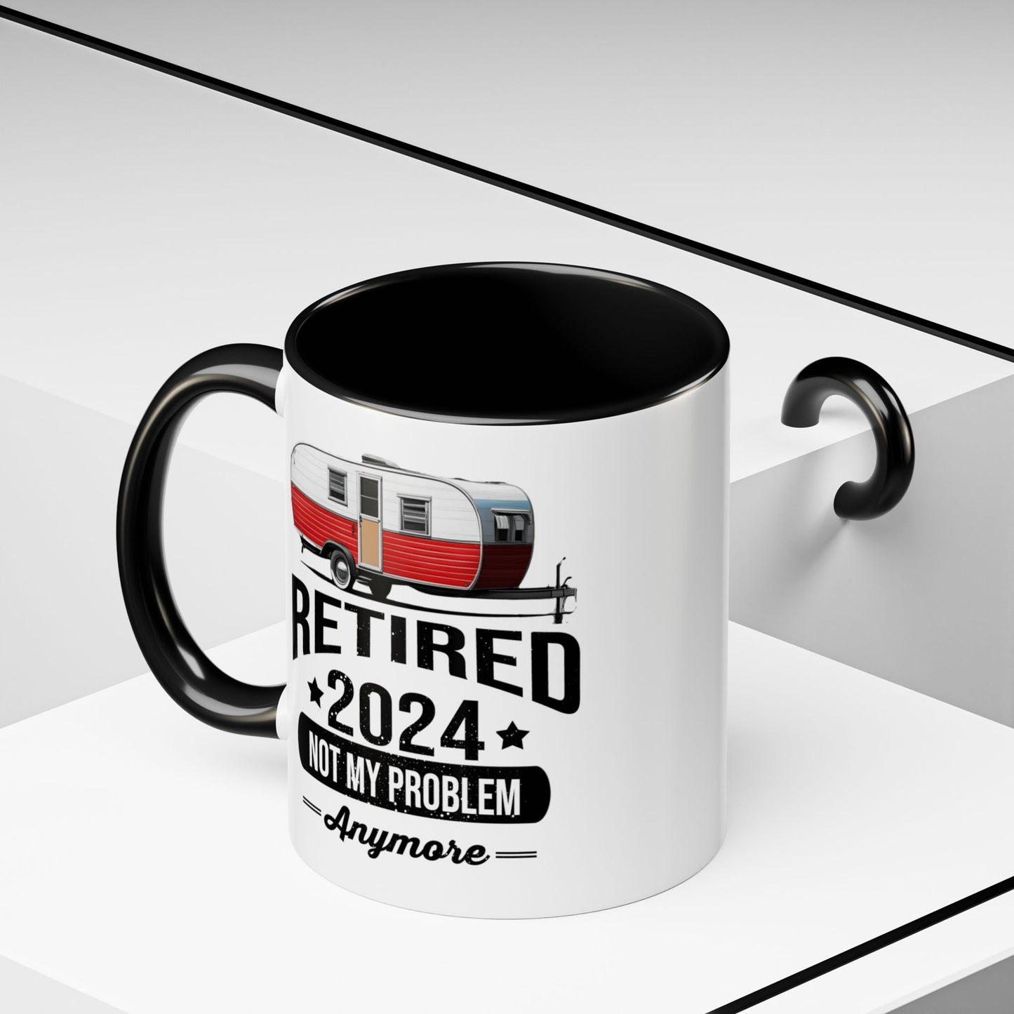 Retirement Mug - Retirement Camping - Coffee Mug - Funny Retirement Gift, Happy Retirement Mug, Fishing Retirement Gift A0037-02 Accent Coffee Mug (11, 15oz)