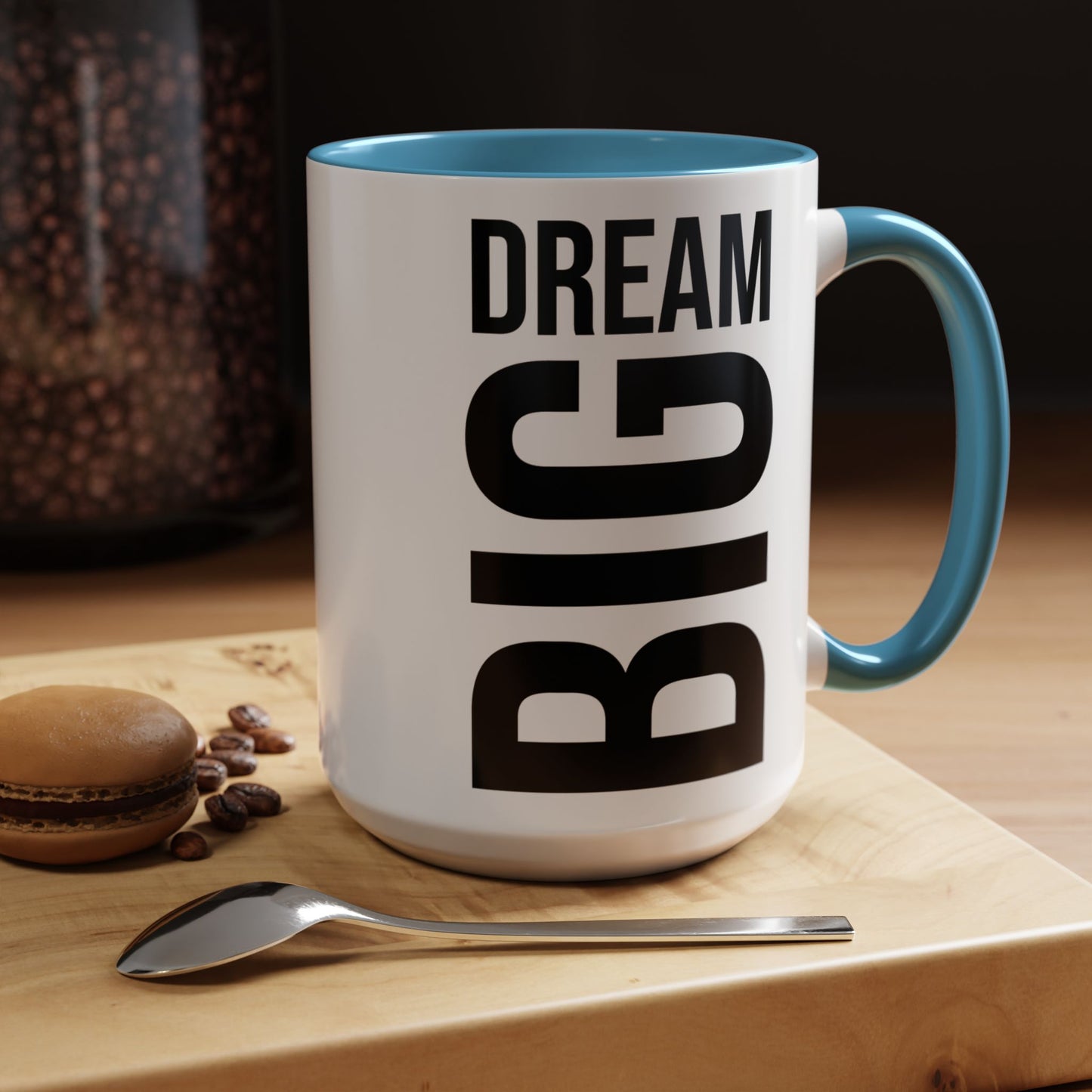 Dream Big Coffee Cup! Motivational Coffee Mug, Positive Affirmation, Gift for him / her, Favorite Mug, Gift Idea for Dad, Best Mug A0022-004 Accent Coffee Mug (11, 15oz)