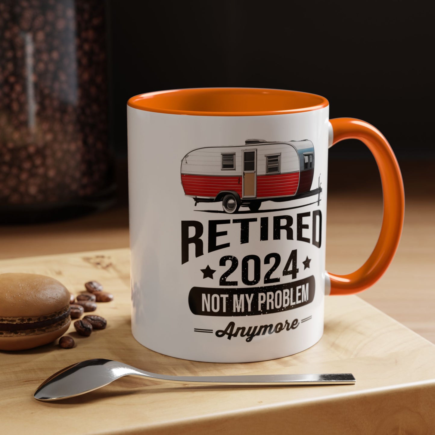 Retirement Mug - Retirement Camping - Coffee Mug - Funny Retirement Gift, Happy Retirement Mug, Fishing Retirement Gift A0037-02 Accent Coffee Mug (11, 15oz)