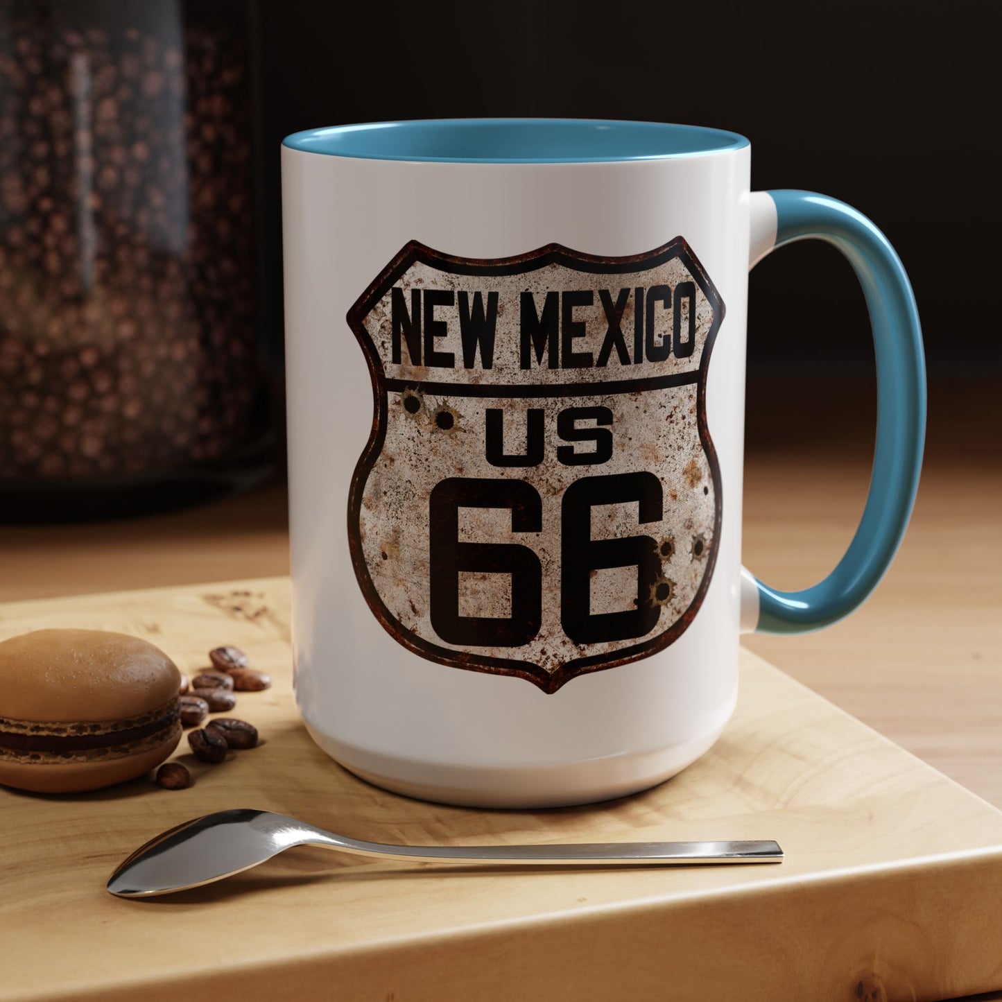 Mug Vintage Rusty Route 66 Highway Shield New Mexico Route 66 Gift 11oz, 15oz