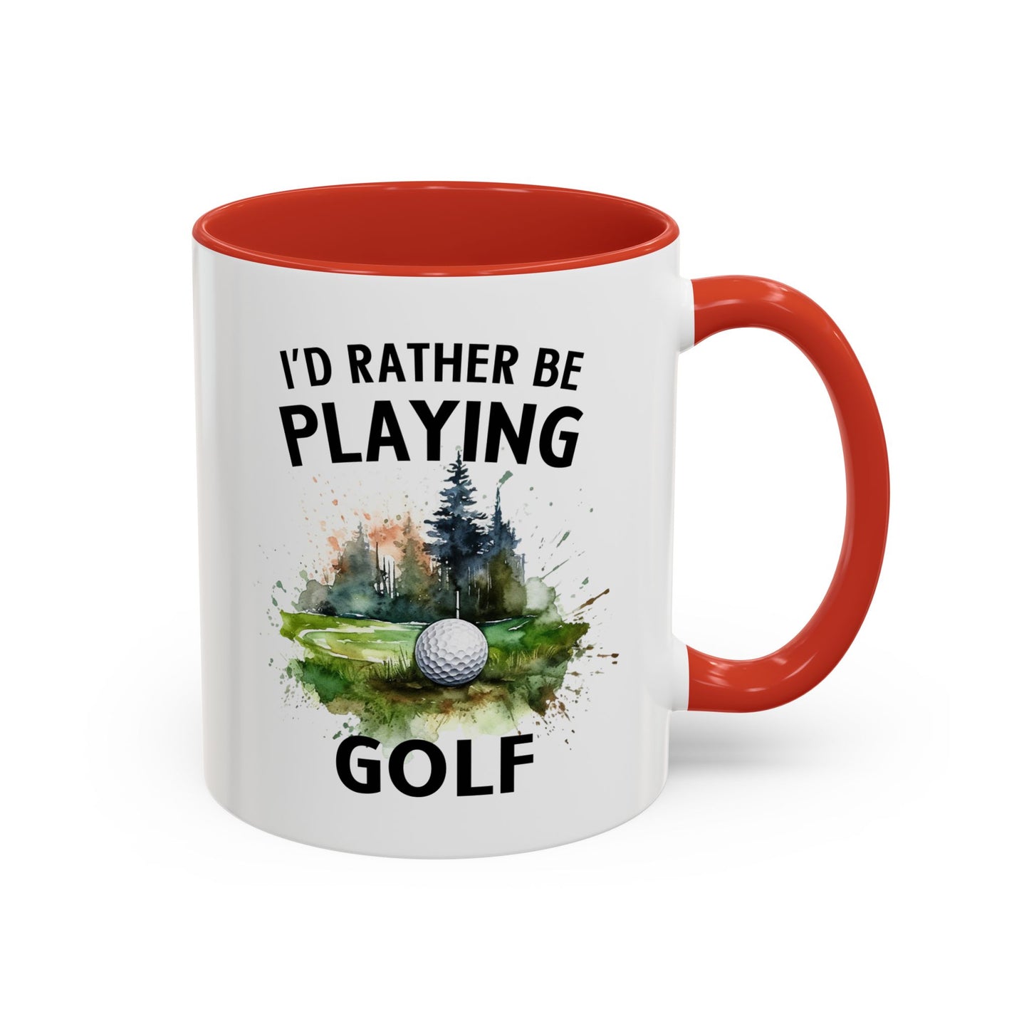 Funny Golf Mug - 11oz Ceramic Mug, I'd Rather Be Playing Golf Gift for Golfers 0190001