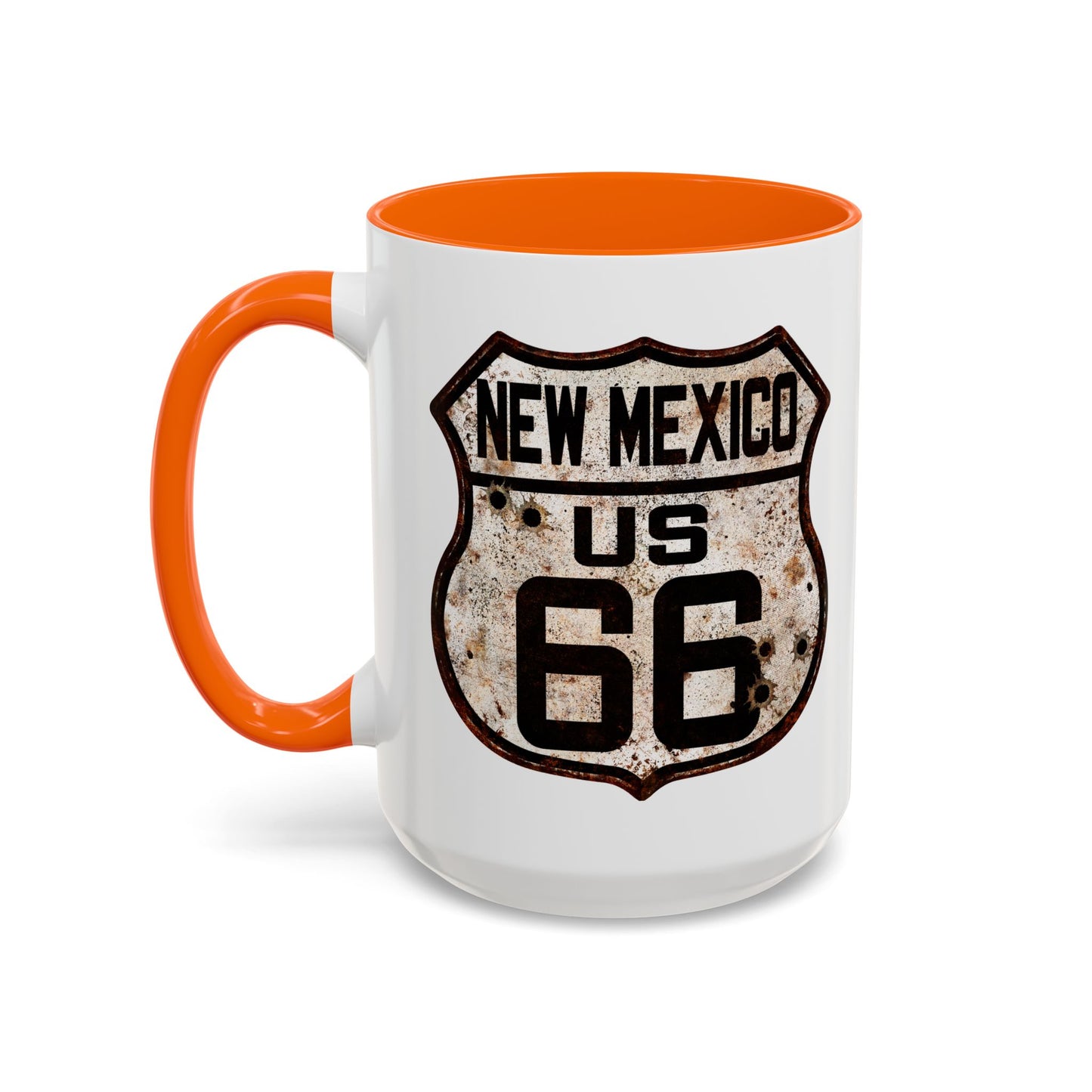 Mug Vintage Rusty Route 66 Highway Shield New Mexico Route 66 Gift 11oz, 15oz