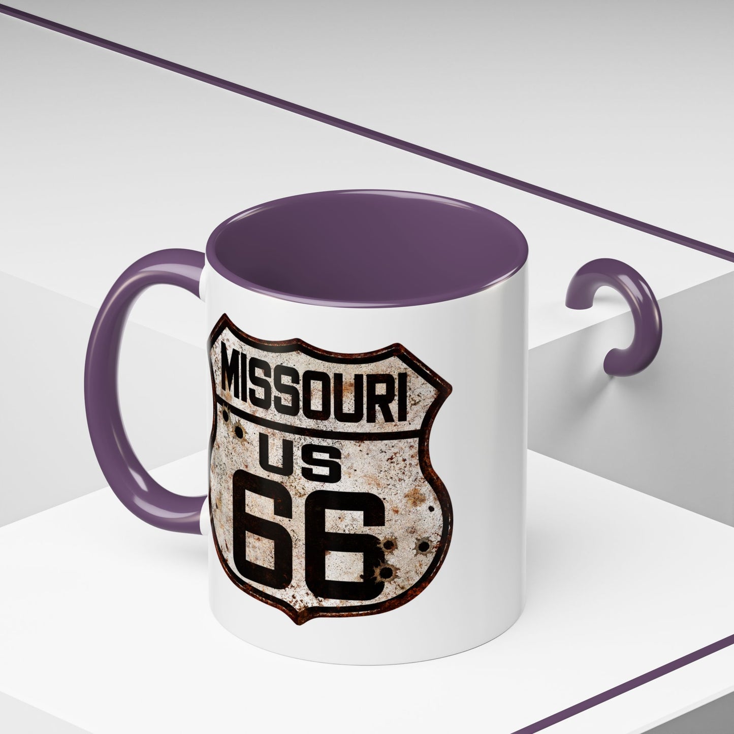 Mug Vintage Rusty Route 66 Highway Shield Missouri Route 66 Gift 11oz, 15oz