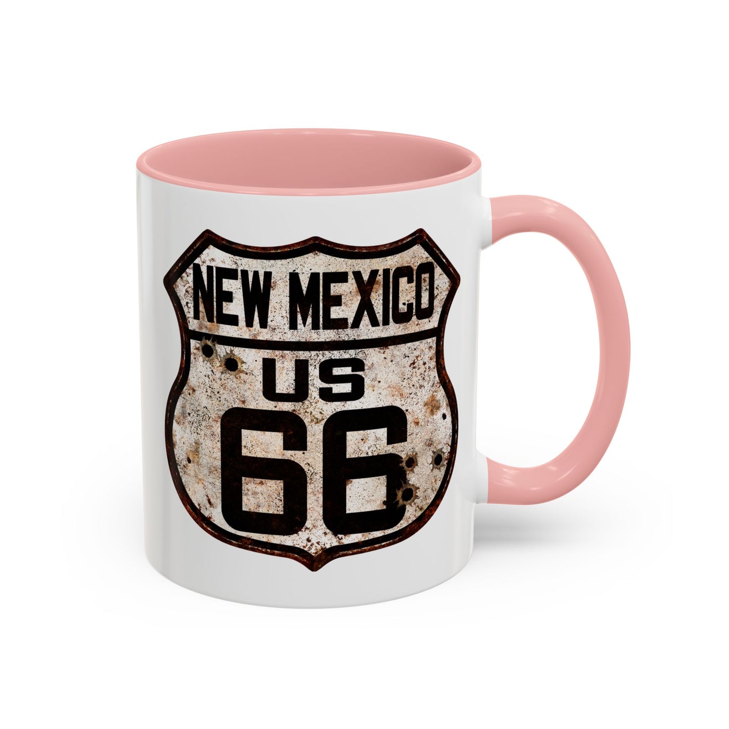 Mug Vintage Rusty Route 66 Highway Shield New Mexico Route 66 Gift 11oz, 15oz