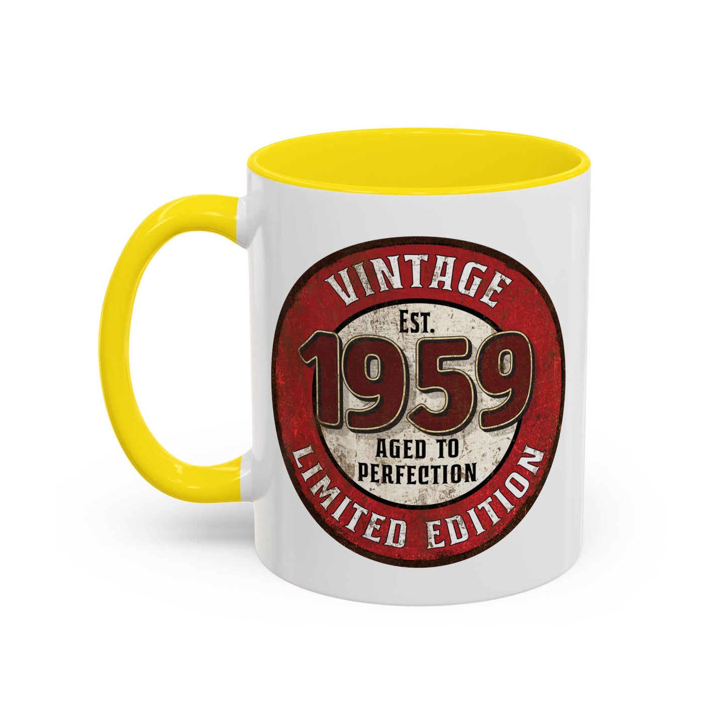 Vintage 1959 Birthday Mug, Aged to Perfection Limited Qty Coffee Cup - Gift Idea, Memories, Special Occasion, Collector's Item, Unique