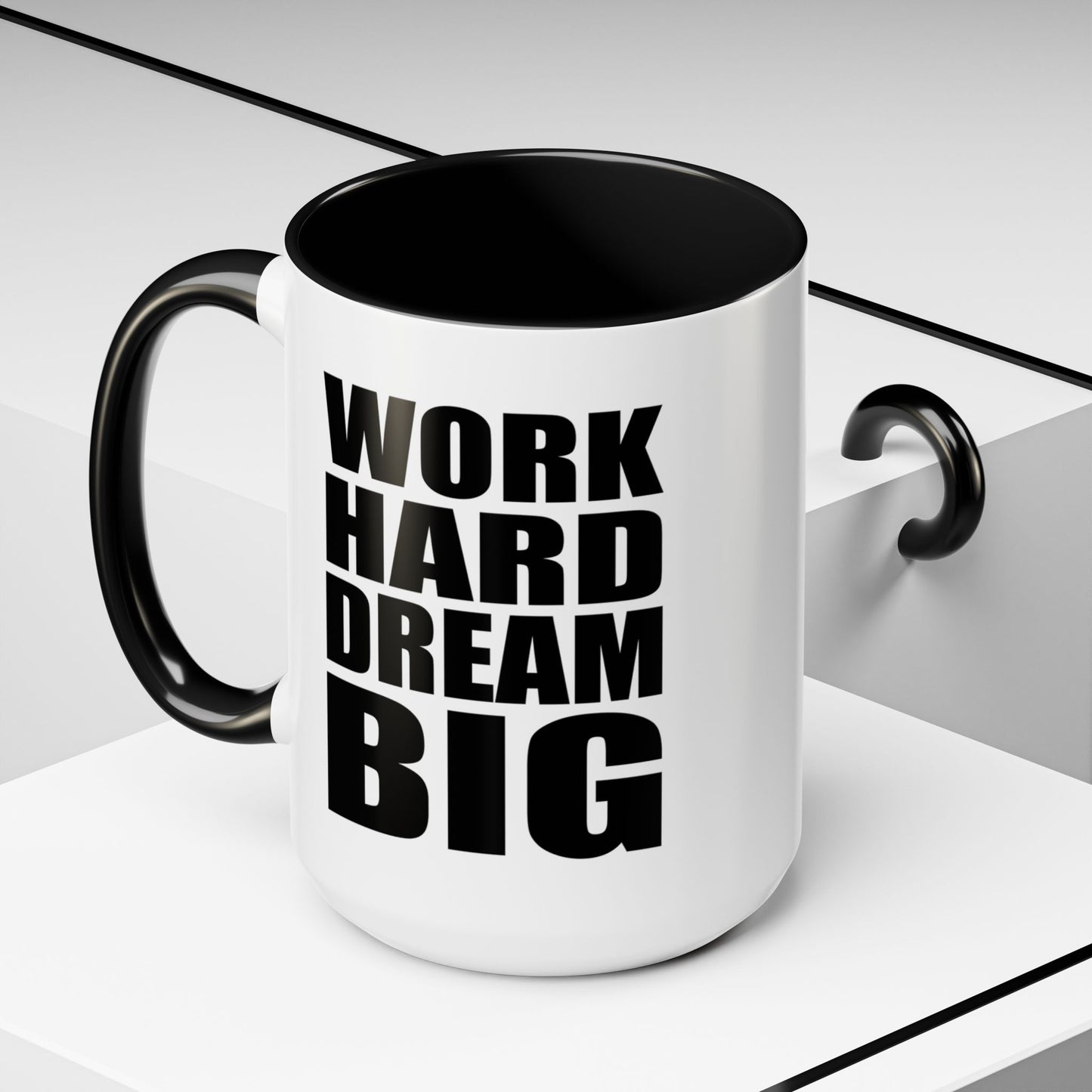 Work Hard Dream Big Mug, Entrepreneur Mug, Business Owner Mug, Business Gift, Business Mug, Motivational Mug, Entrepreneur Gift A0022-006A Accent Coffee Mug (11, 15oz)