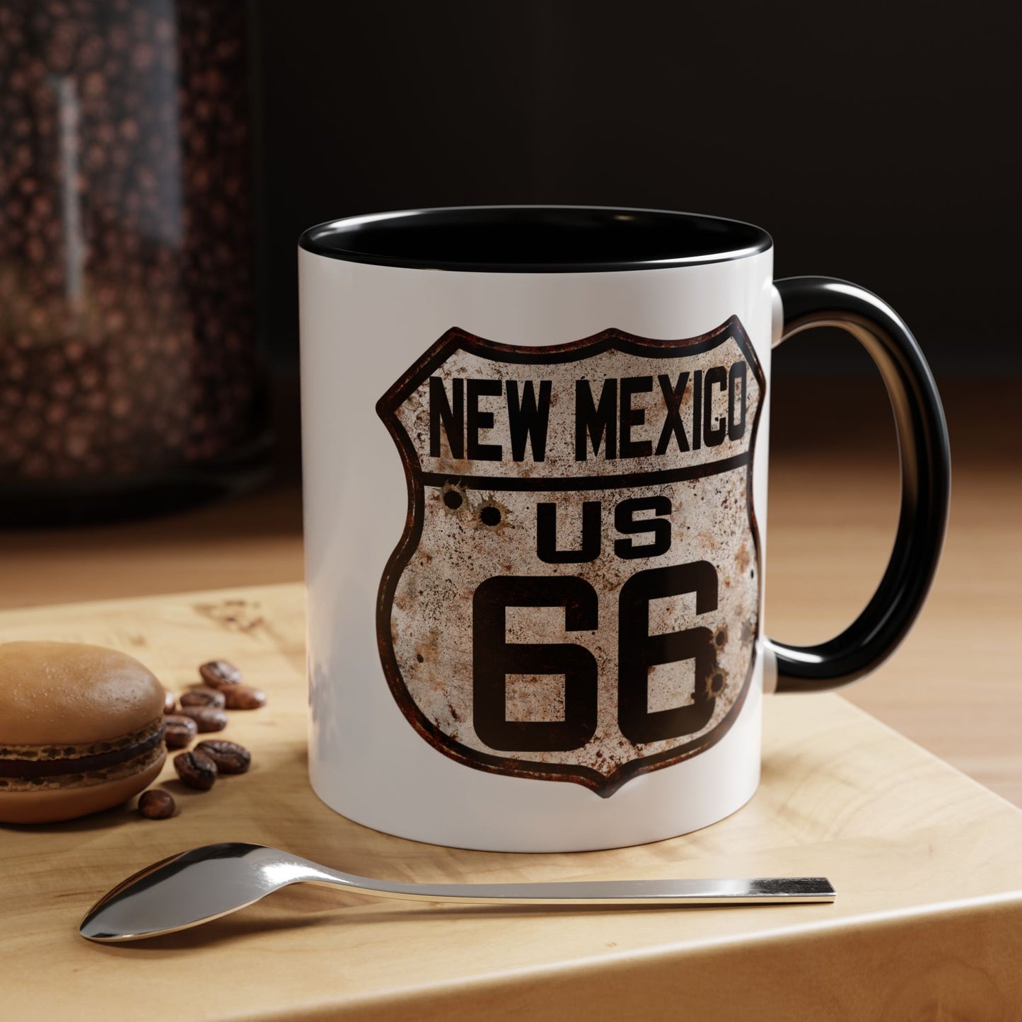 Mug Vintage Rusty Route 66 Highway Shield New Mexico Route 66 Gift 11oz, 15oz