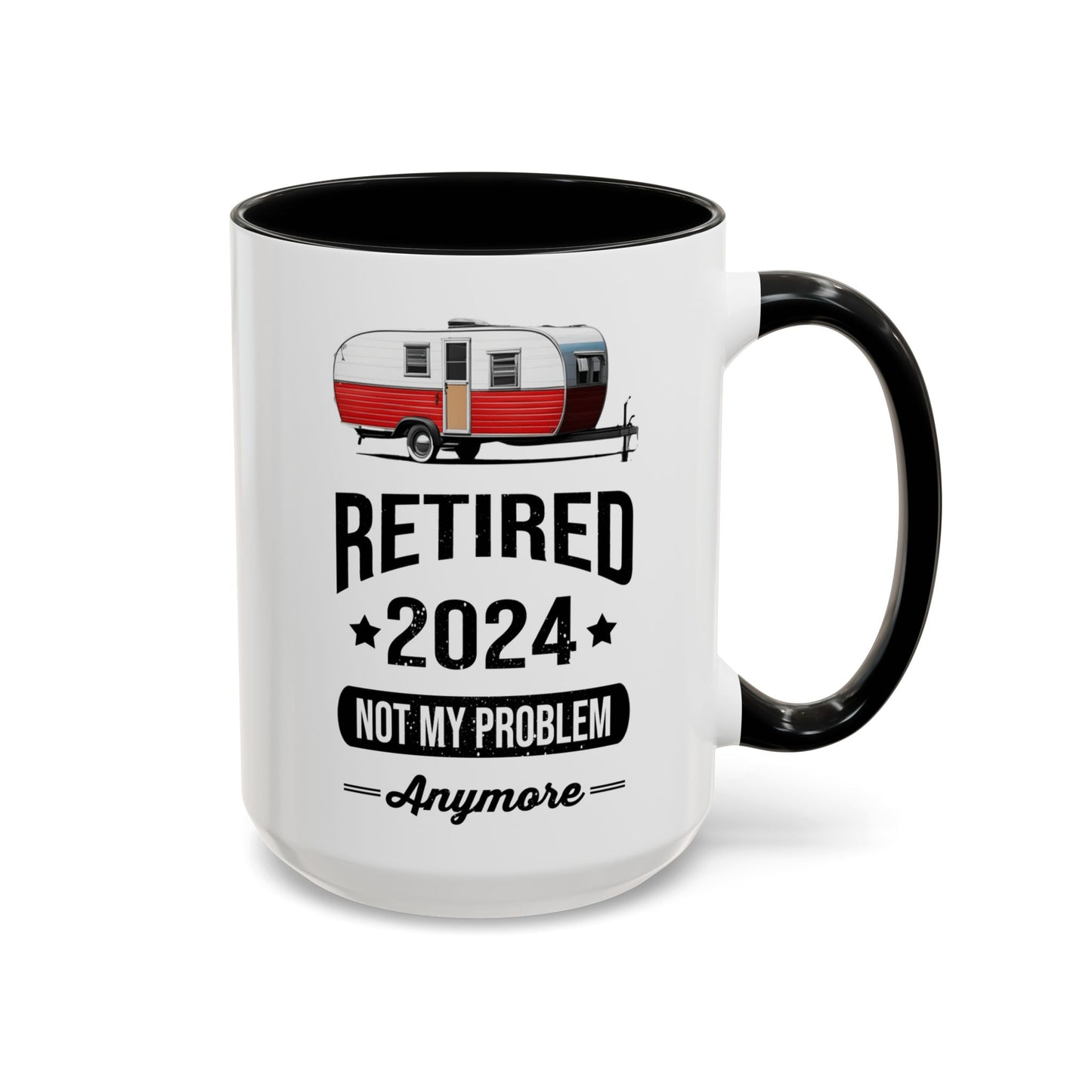 Retirement Mug - Retirement Camping - Coffee Mug - Funny Retirement Gift, Happy Retirement Mug, Fishing Retirement Gift A0037-02 Accent Coffee Mug (11, 15oz)