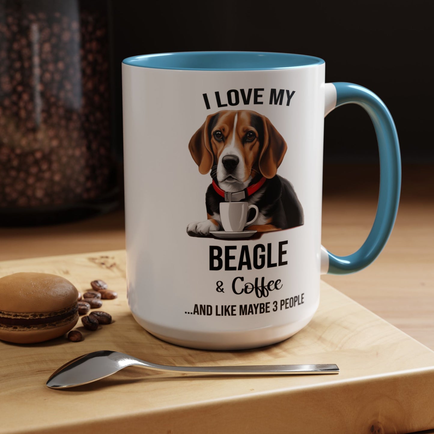 Beagle Lover Mug, Beagle Lover Gift, Coffee Mug, Beagle Mug, Beagle Gift, Beagle Owner Mug Beagle Owner Gift, Dog Mug A0023 Accent Coffee Mug (11, 15oz)