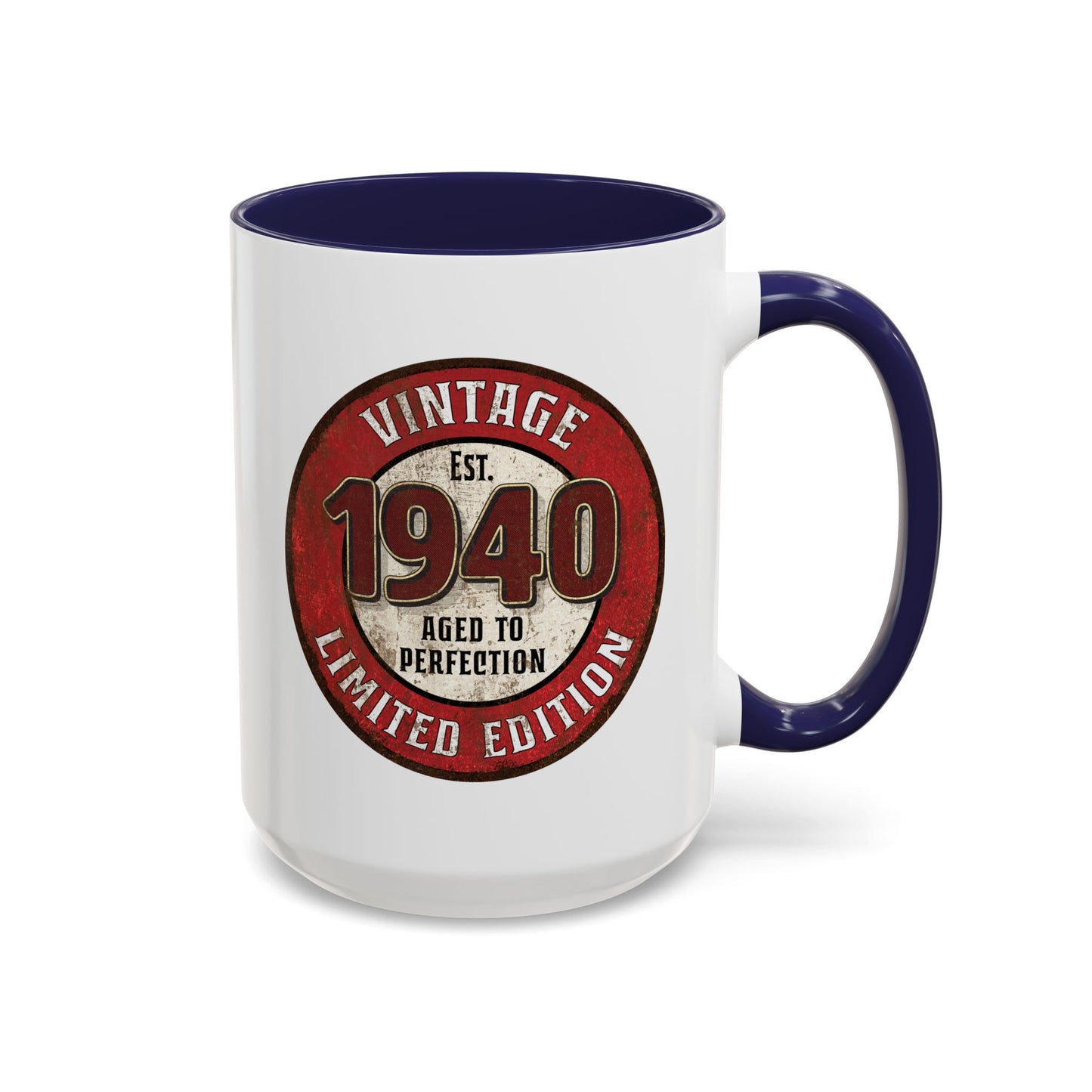 Vintage 1940 Birthday Mug, Aged to Perfection Limited Qty Coffee Cup