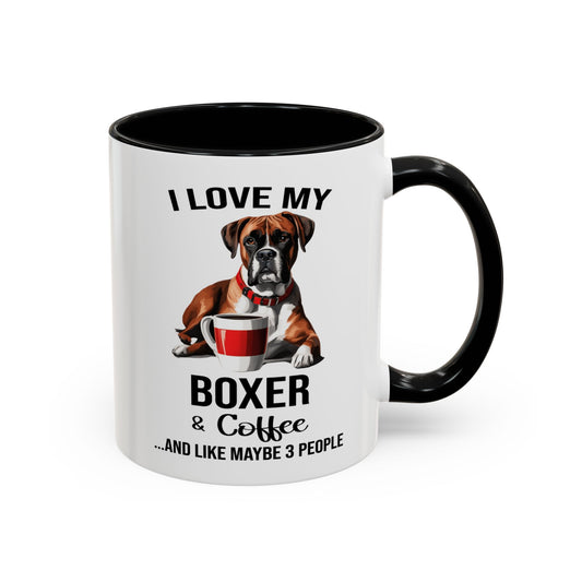 Boxer Lover Mug, Boxer Lover Gift, Coffee Mug, Boxer Mug, Boxer Gift, Boxer Owner Gift, Boxer Owner Mug, Dob Lover Gift, Dog Mug A0023-015 Accent Coffee Mug (11, 15oz)