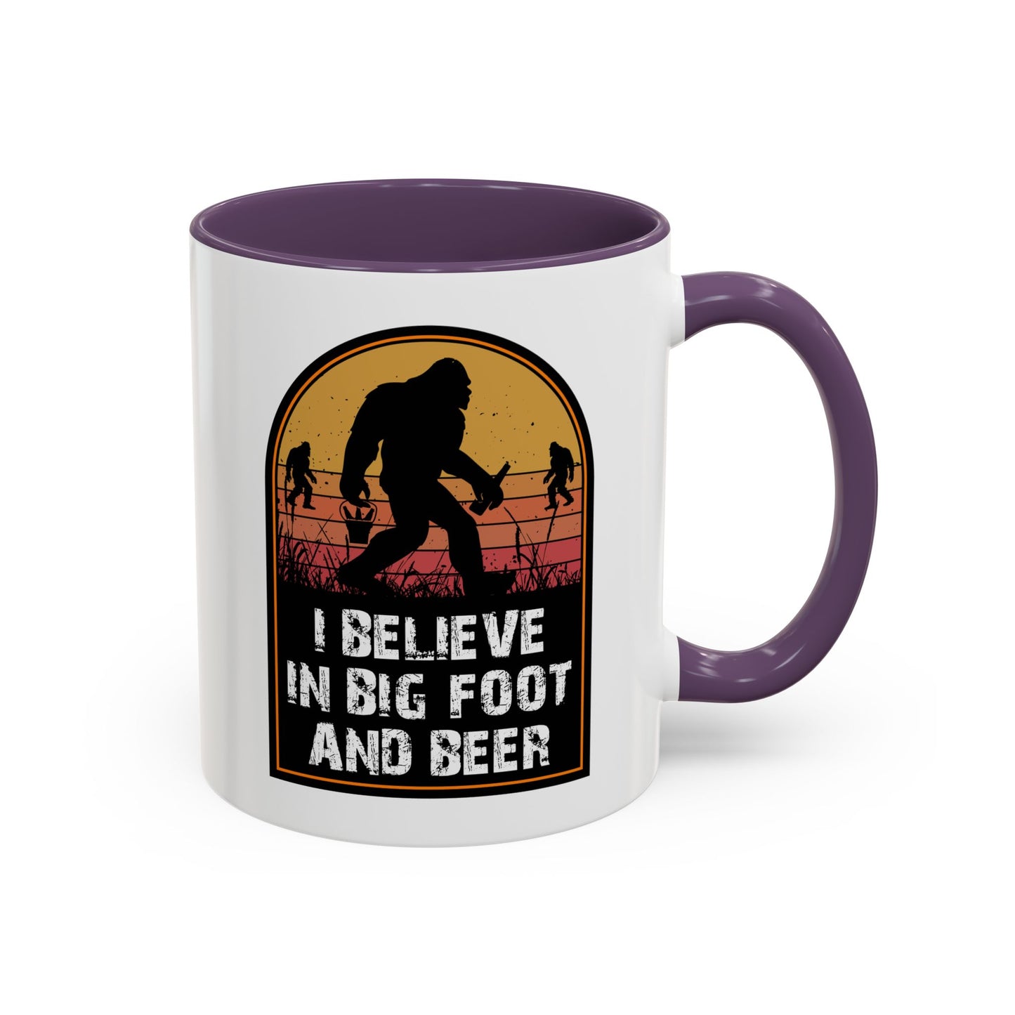 Big Foot and Beer Sticker - Sasquatch Decal - Funny Yeti Gift Accent Coffee Mug (11, 15oz)