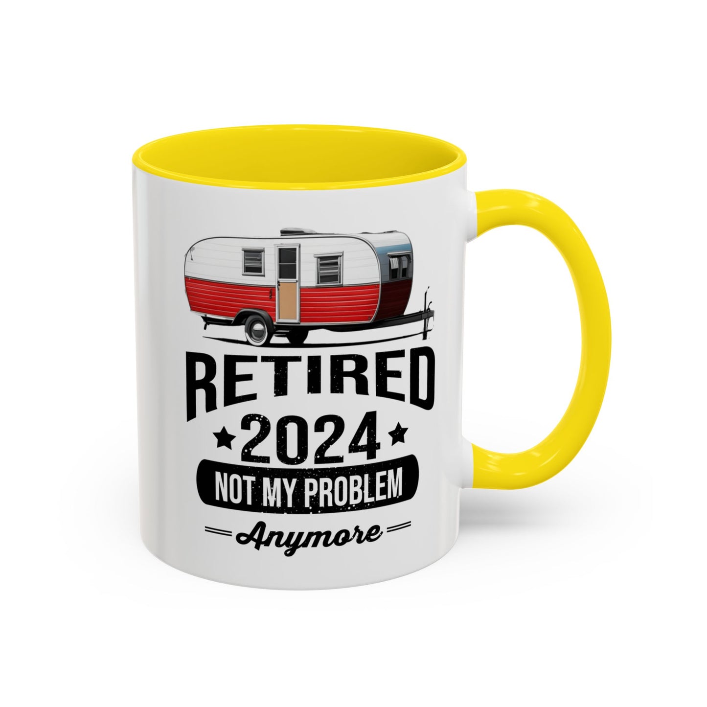 Retirement Mug - Retirement Camping - Coffee Mug - Funny Retirement Gift, Happy Retirement Mug, Fishing Retirement Gift A0037-02 Accent Coffee Mug (11, 15oz)