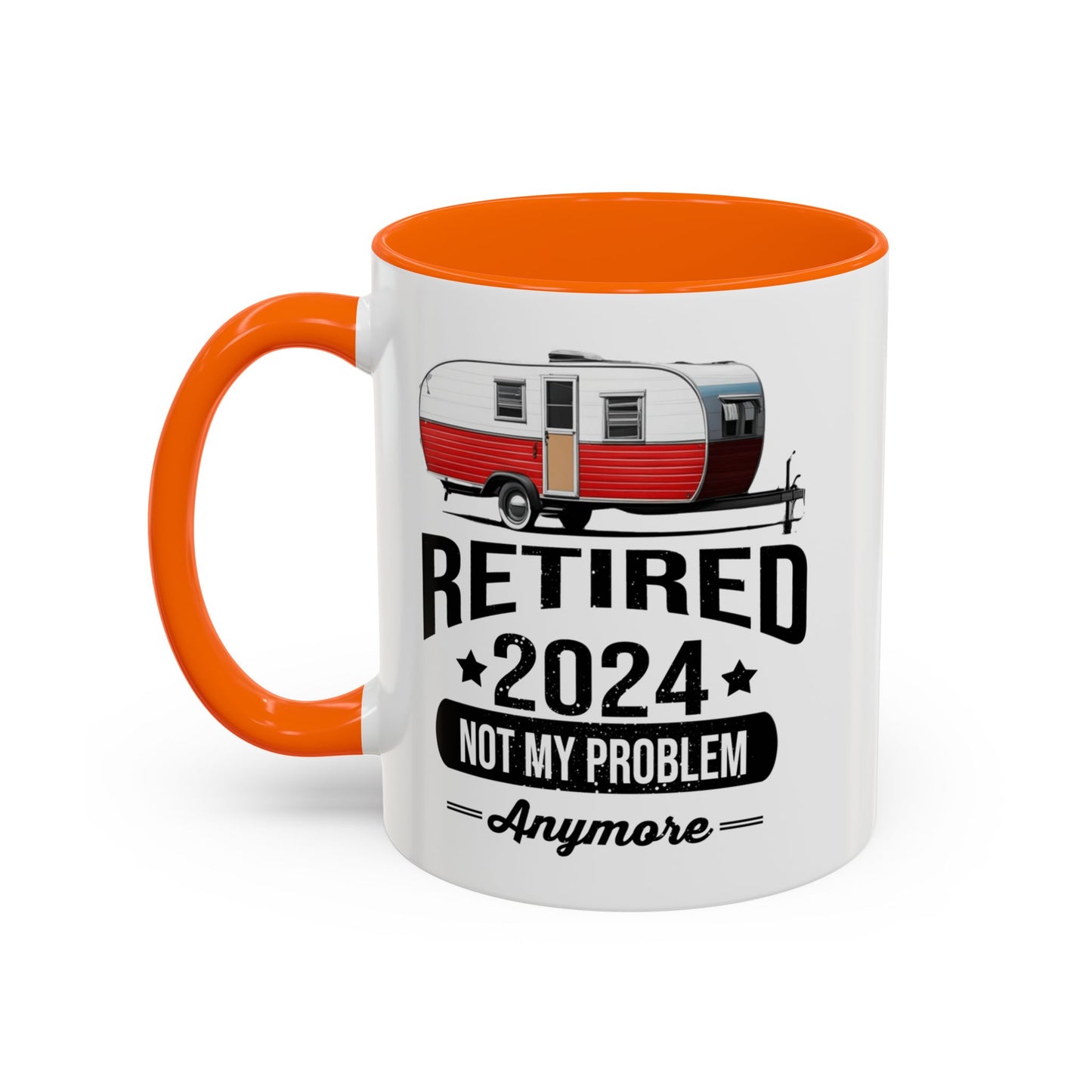 Retirement Mug - Retirement Camping - Coffee Mug - Funny Retirement Gift, Happy Retirement Mug, Fishing Retirement Gift A0037-02 Accent Coffee Mug (11, 15oz)