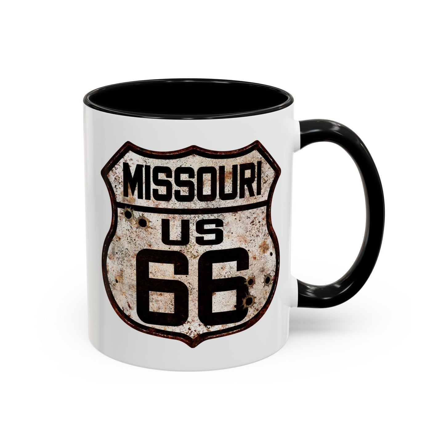 Mug Vintage Rusty Route 66 Highway Shield Missouri Route 66 Gift 11oz, 15oz