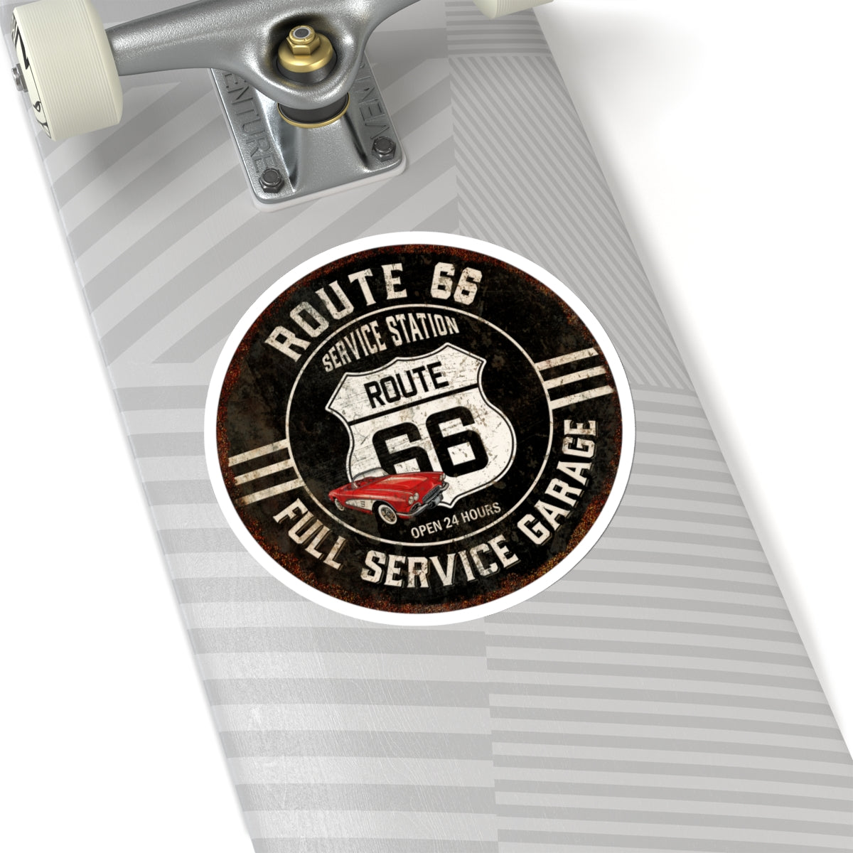 Sticker Vintage Route 66 Full Service Garage Kiss-Cut Stickers