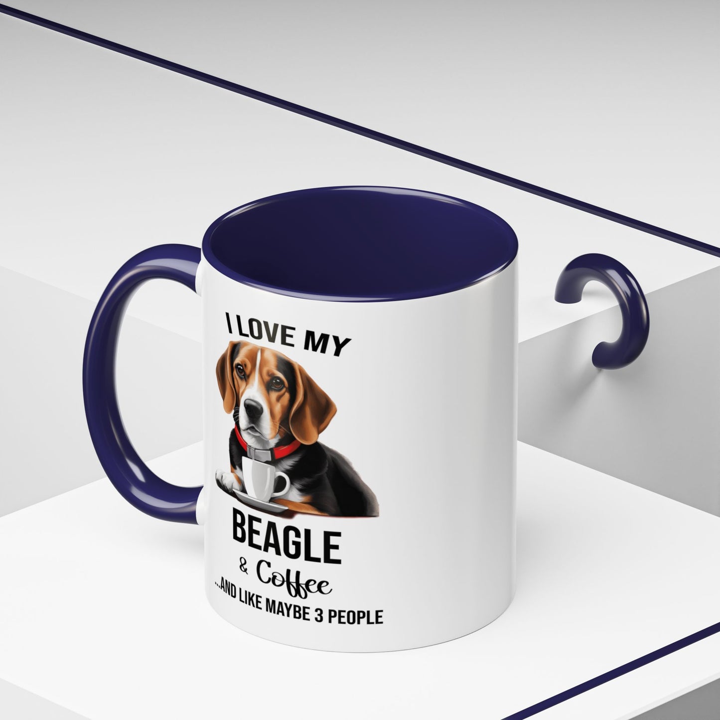 Beagle Lover Mug, Beagle Lover Gift, Coffee Mug, Beagle Mug, Beagle Gift, Beagle Owner Mug Beagle Owner Gift, Dog Mug A0023 Accent Coffee Mug (11, 15oz)