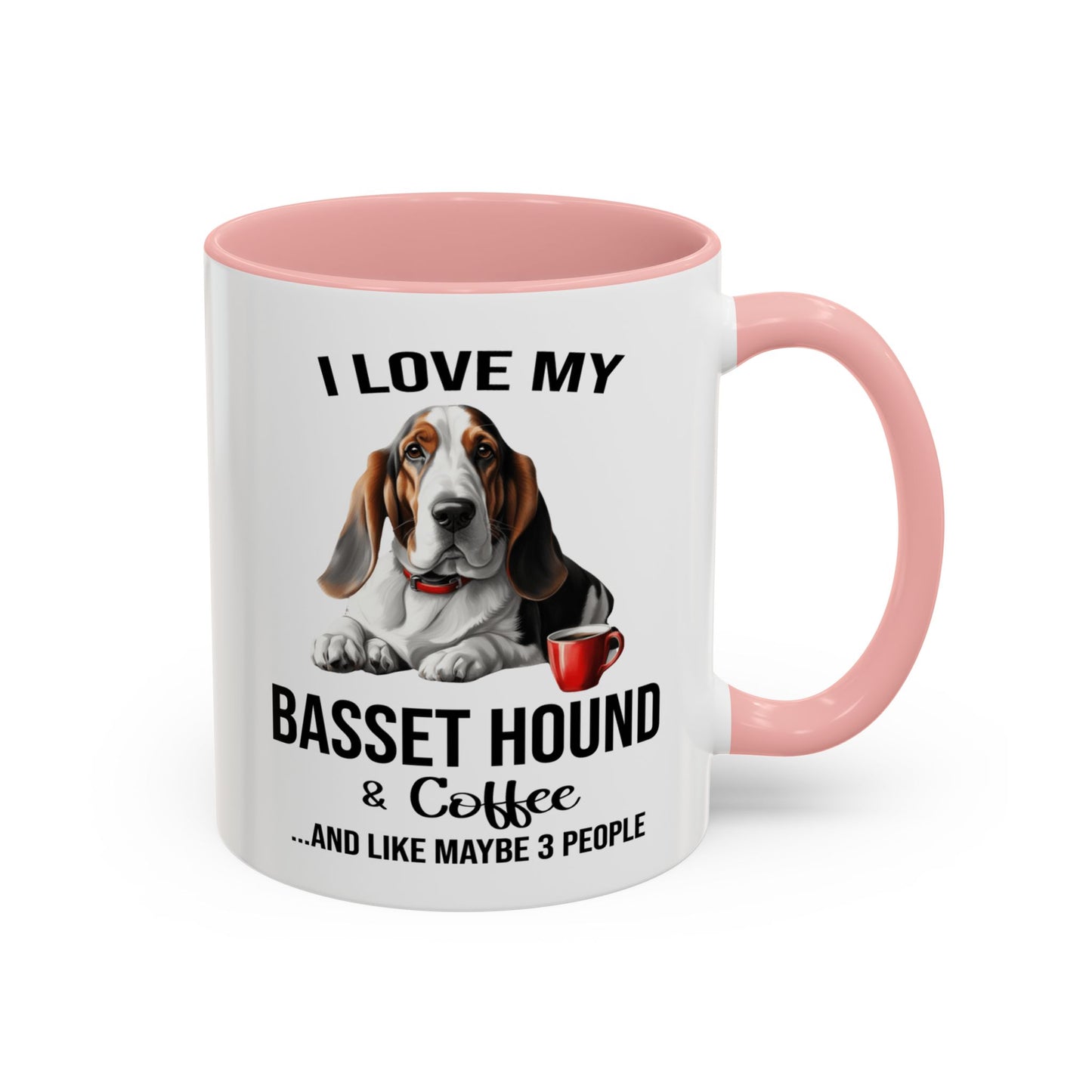 Basset Hound Lover Mug, Basset Hound Lover Gift, Coffee Mug, Basset Hound Mug, Basset Hound Gift, Basset Hound Owner, Coffee Cup A0023-005 Accent Coffee Mug (11, 15oz)