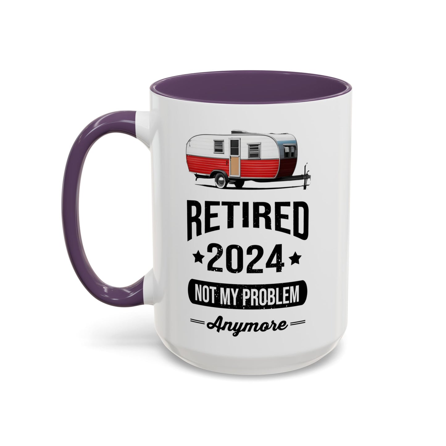 Retirement Mug - Retirement Camping - Coffee Mug - Funny Retirement Gift, Happy Retirement Mug, Fishing Retirement Gift A0037-02 Accent Coffee Mug (11, 15oz)