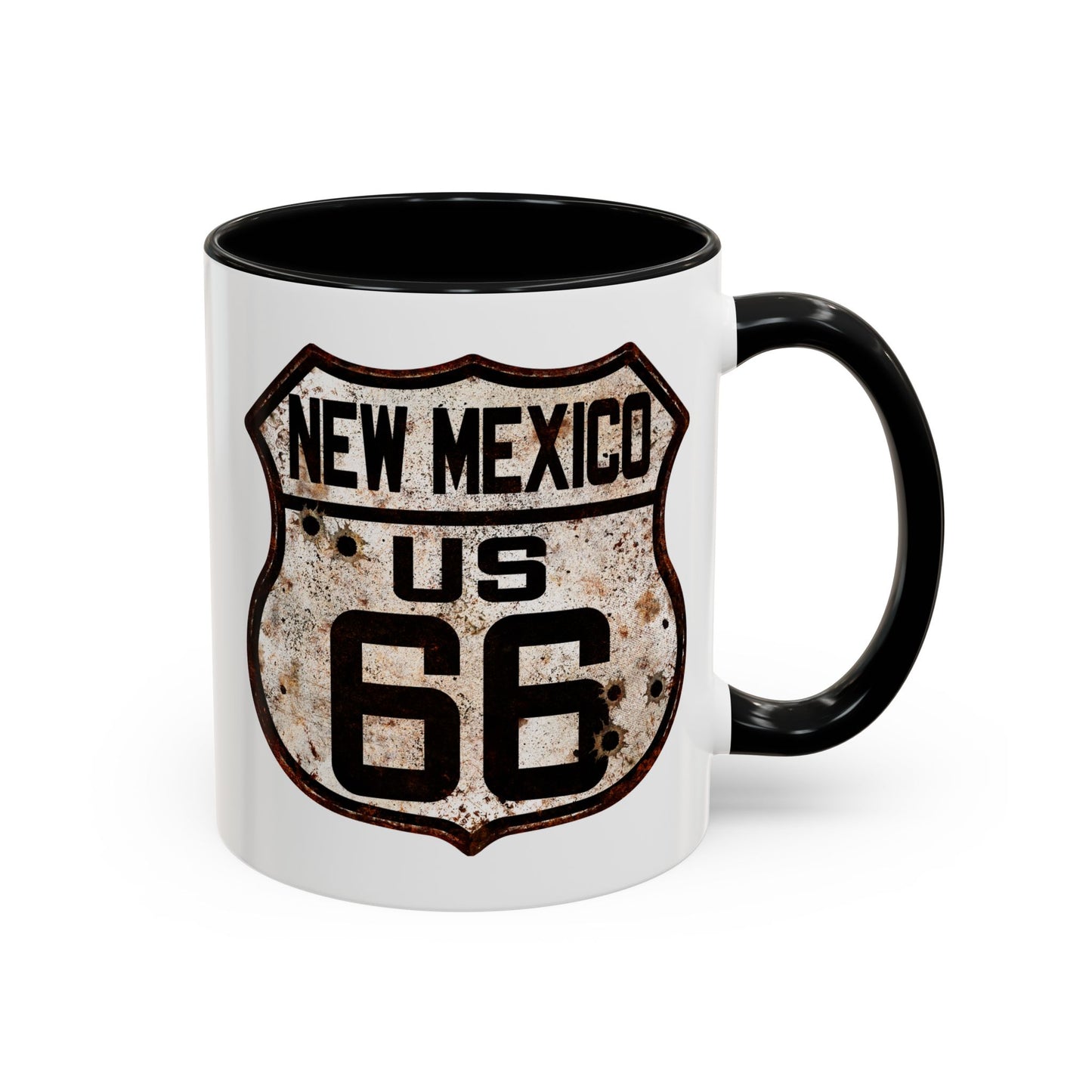 Mug Vintage Rusty Route 66 Highway Shield New Mexico Route 66 Gift 11oz, 15oz