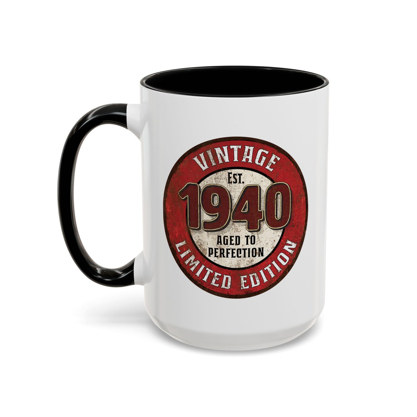 Vintage 1940 Birthday Mug, Aged to Perfection Limited Qty Coffee Cup