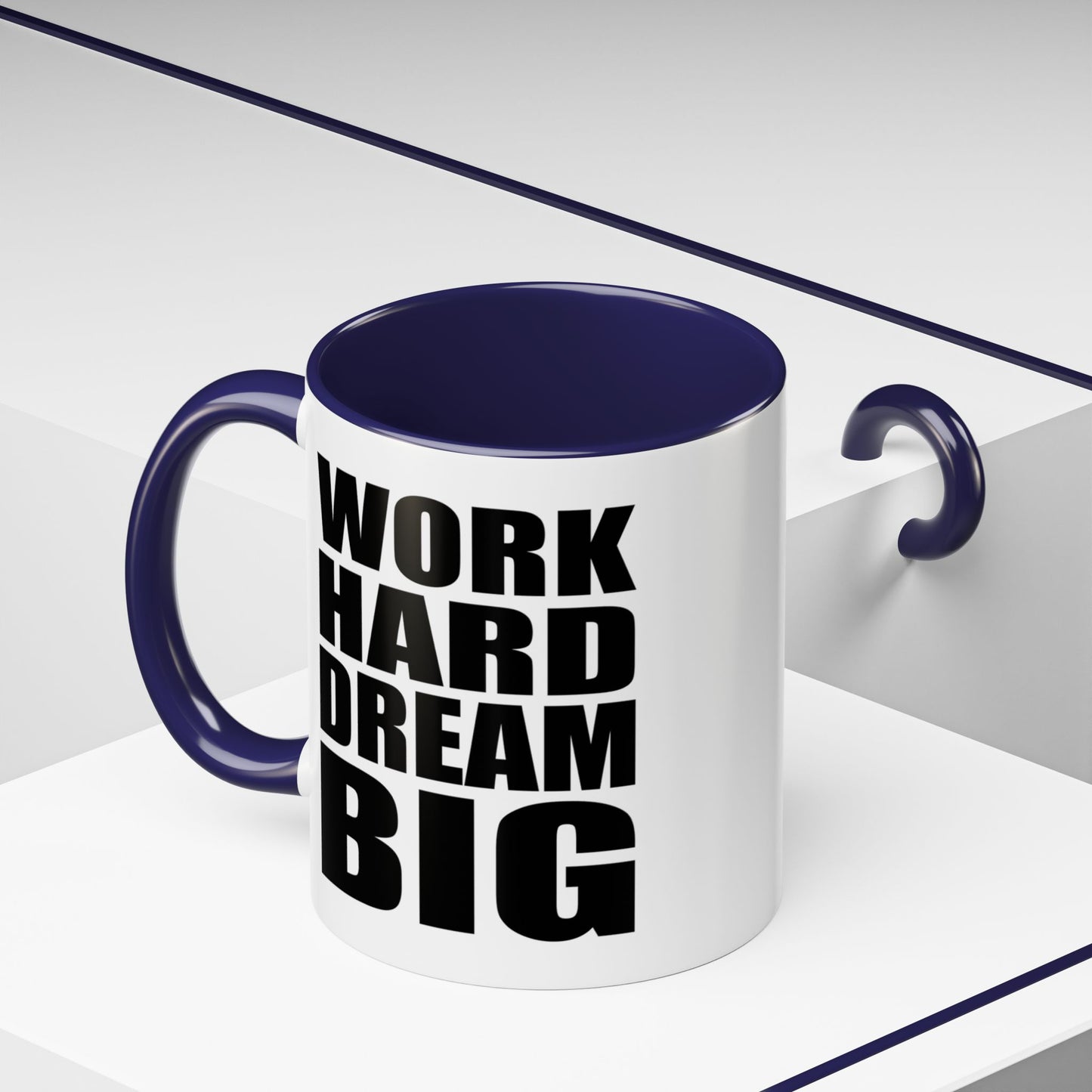 Work Hard Dream Big Mug, Entrepreneur Mug, Business Owner Mug, Business Gift, Business Mug, Motivational Mug, Entrepreneur Gift A0022-006A Accent Coffee Mug (11, 15oz)