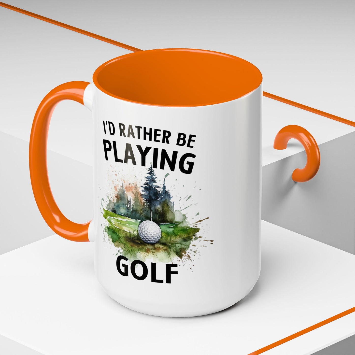 Funny Golf Mug - 11oz Ceramic Mug, I'd Rather Be Playing Golf Gift for Golfers 0190001